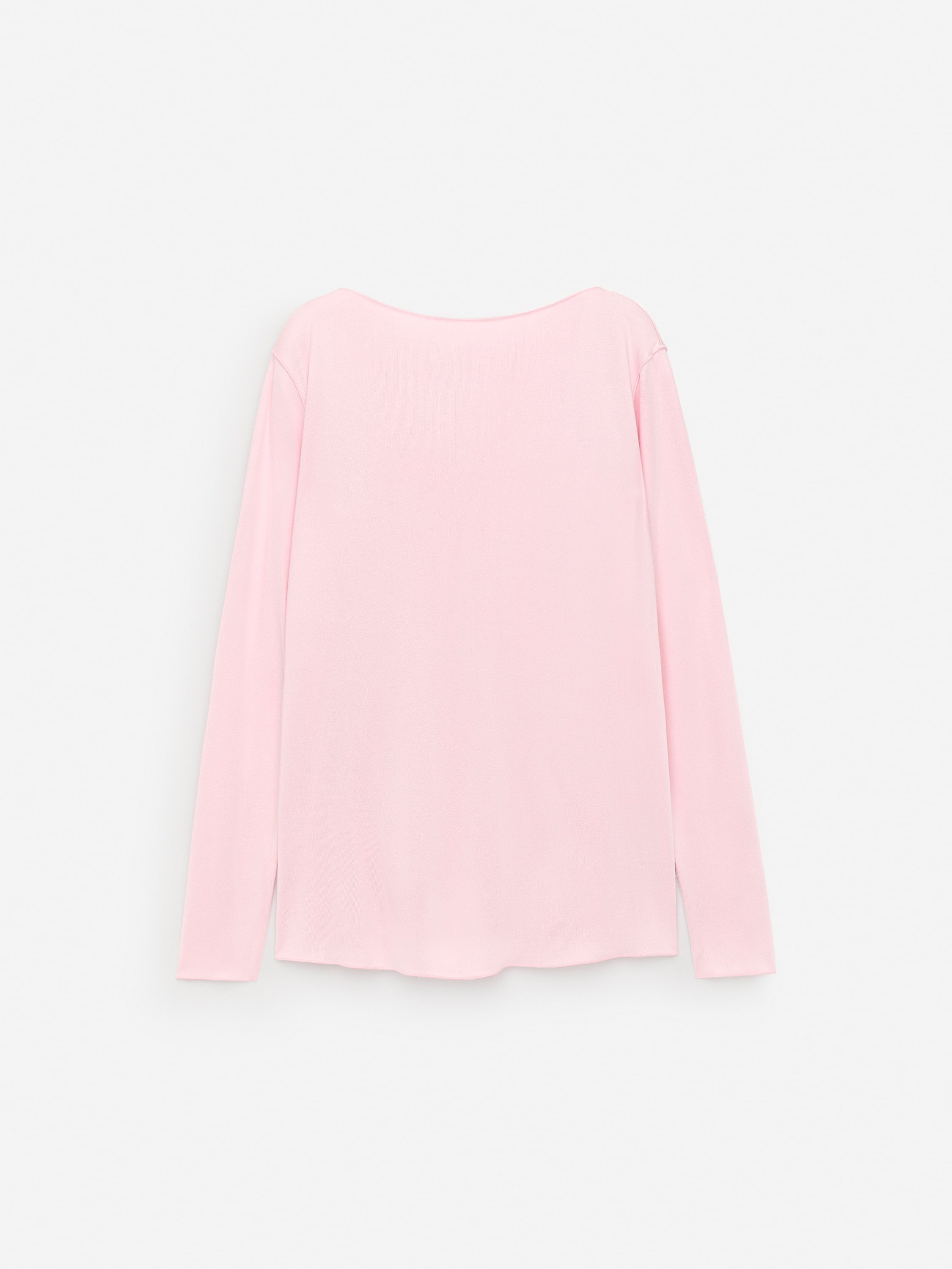 Satin Boat-Neck Top - Pink/Black