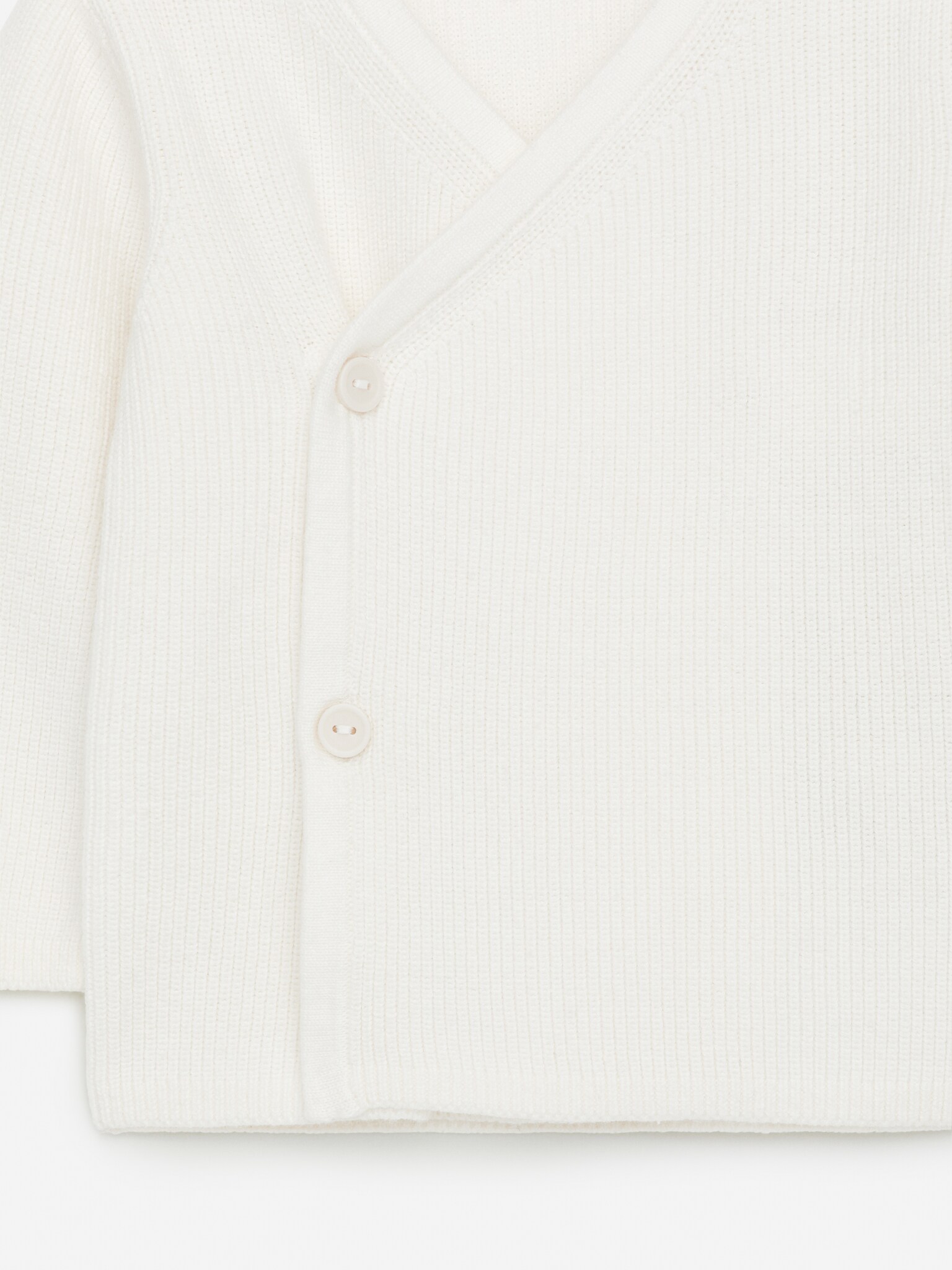Cardigan en coton doux pour nouveau-né - Blanc - 3