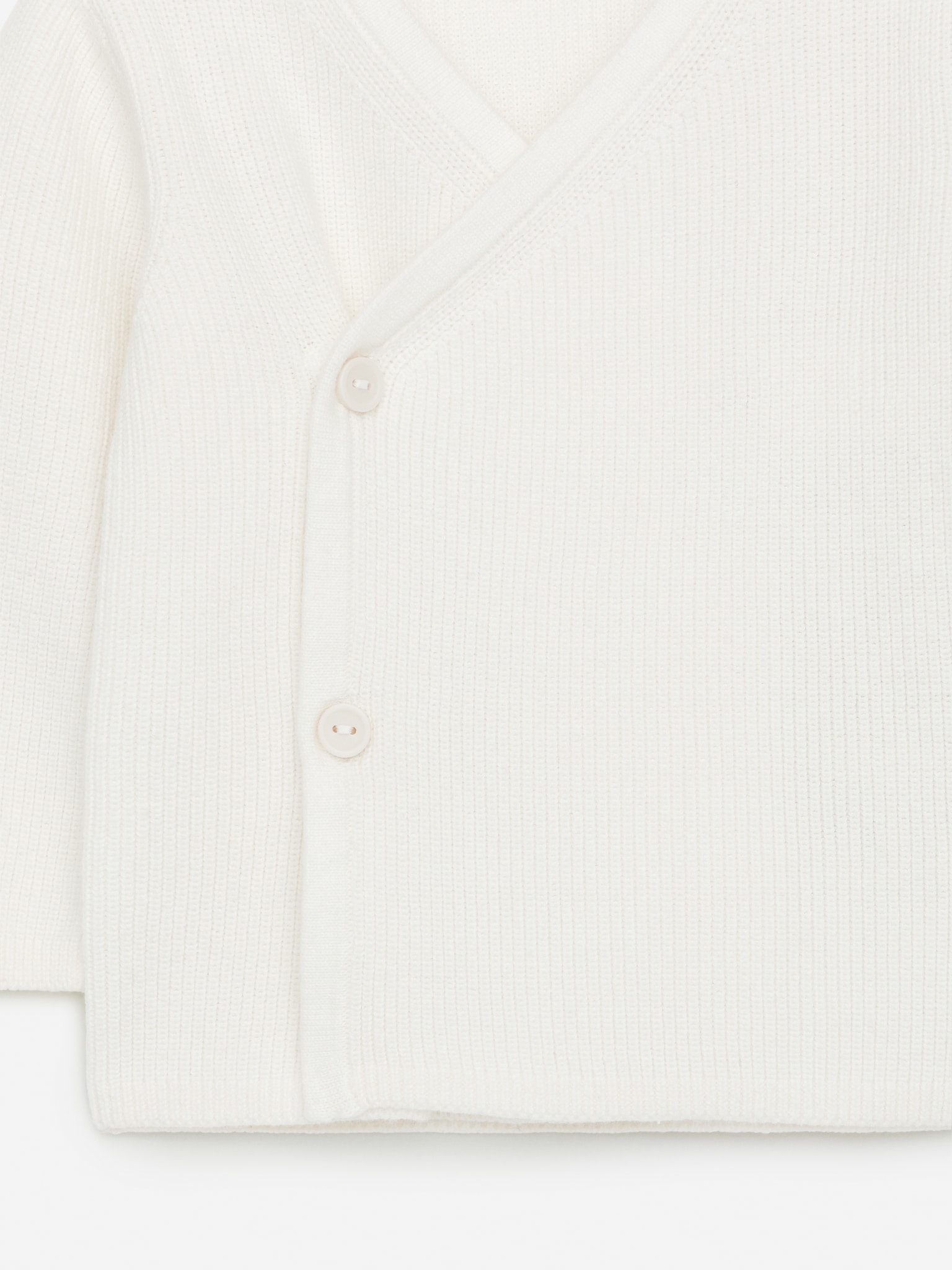 Cardigan en coton doux pour nouveau-né - Blanc - 2
