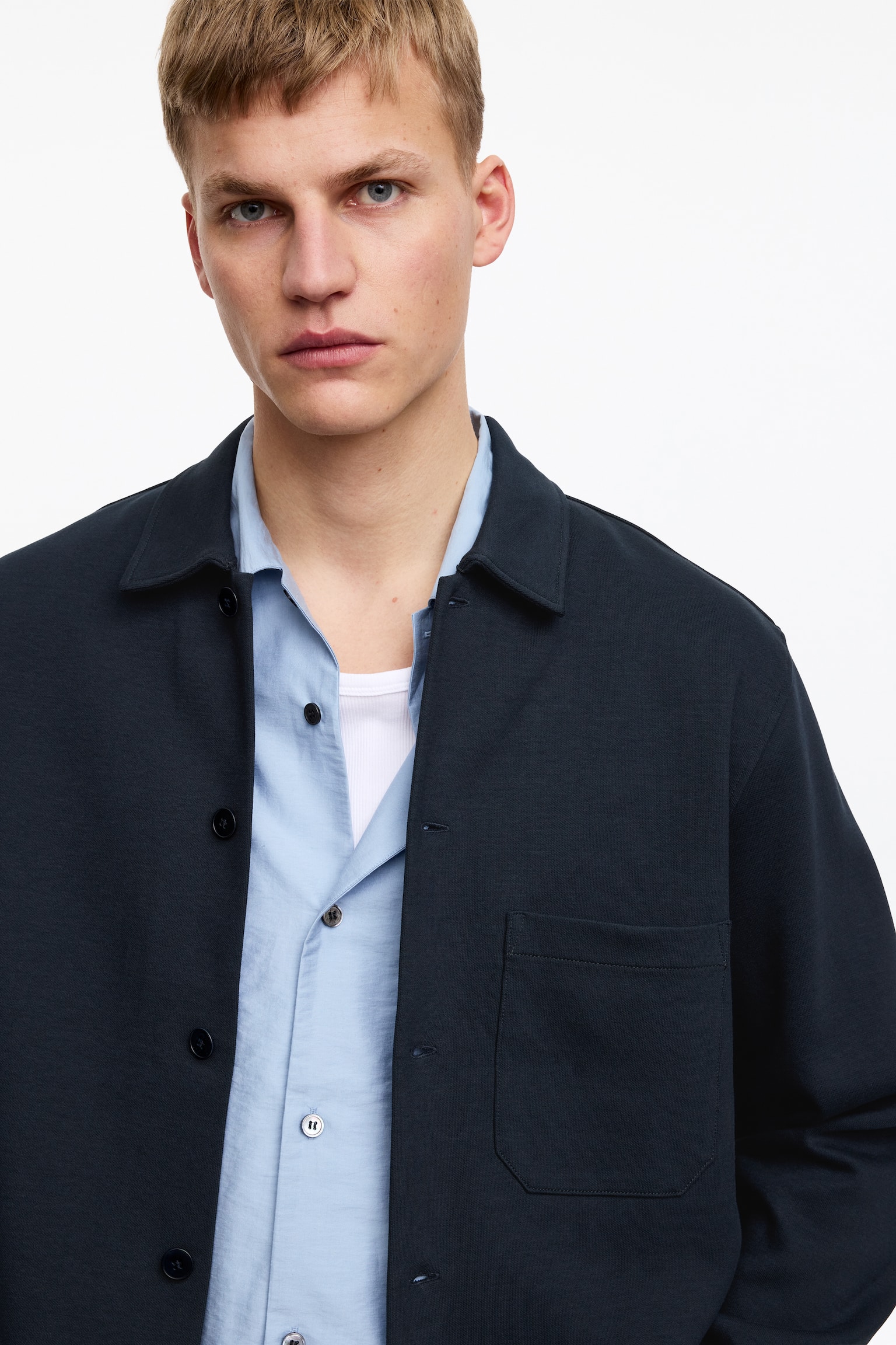 Jersey overshirt - Sötétkék/Vakond - 3