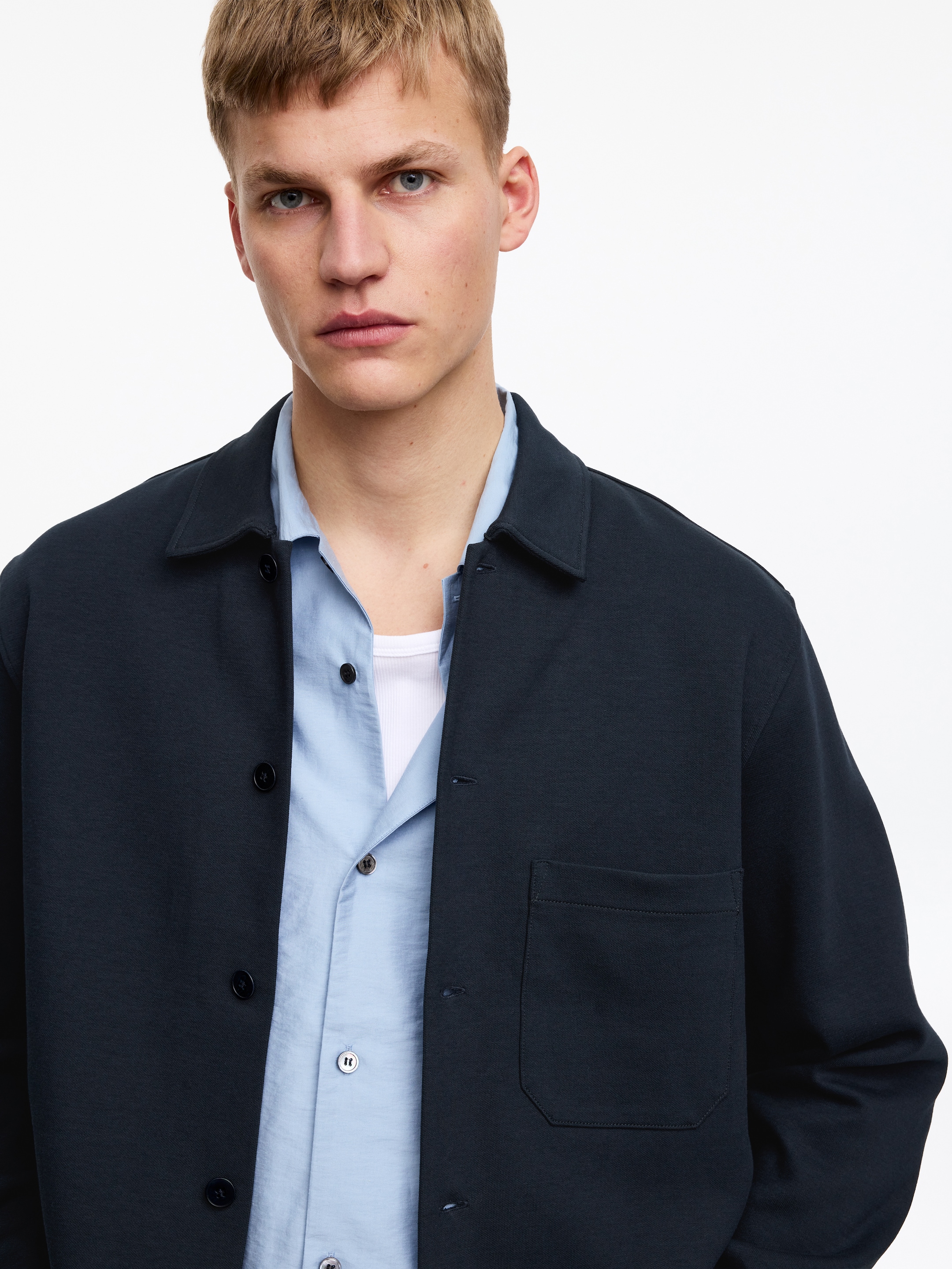 Surchemise en jersey - Bleu foncé - Regular fit - Homme - StillMedia/Lookbook - 5