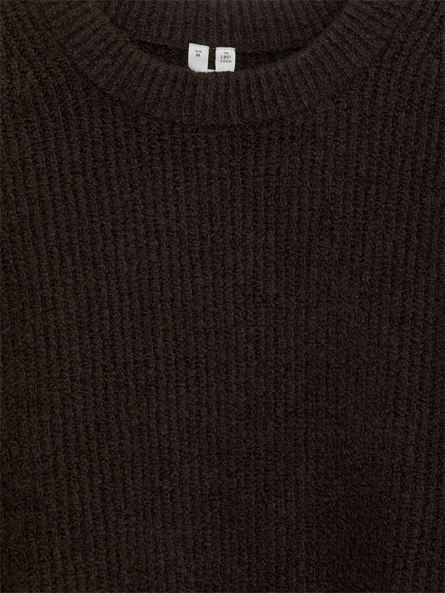 Pull en coton mélangé - Marron foncé/Gris chiné - 4