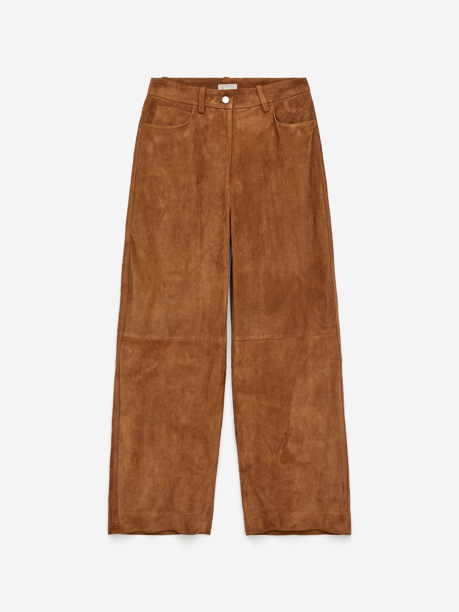 Relaxed Suede Trousers-#935B2B-16832