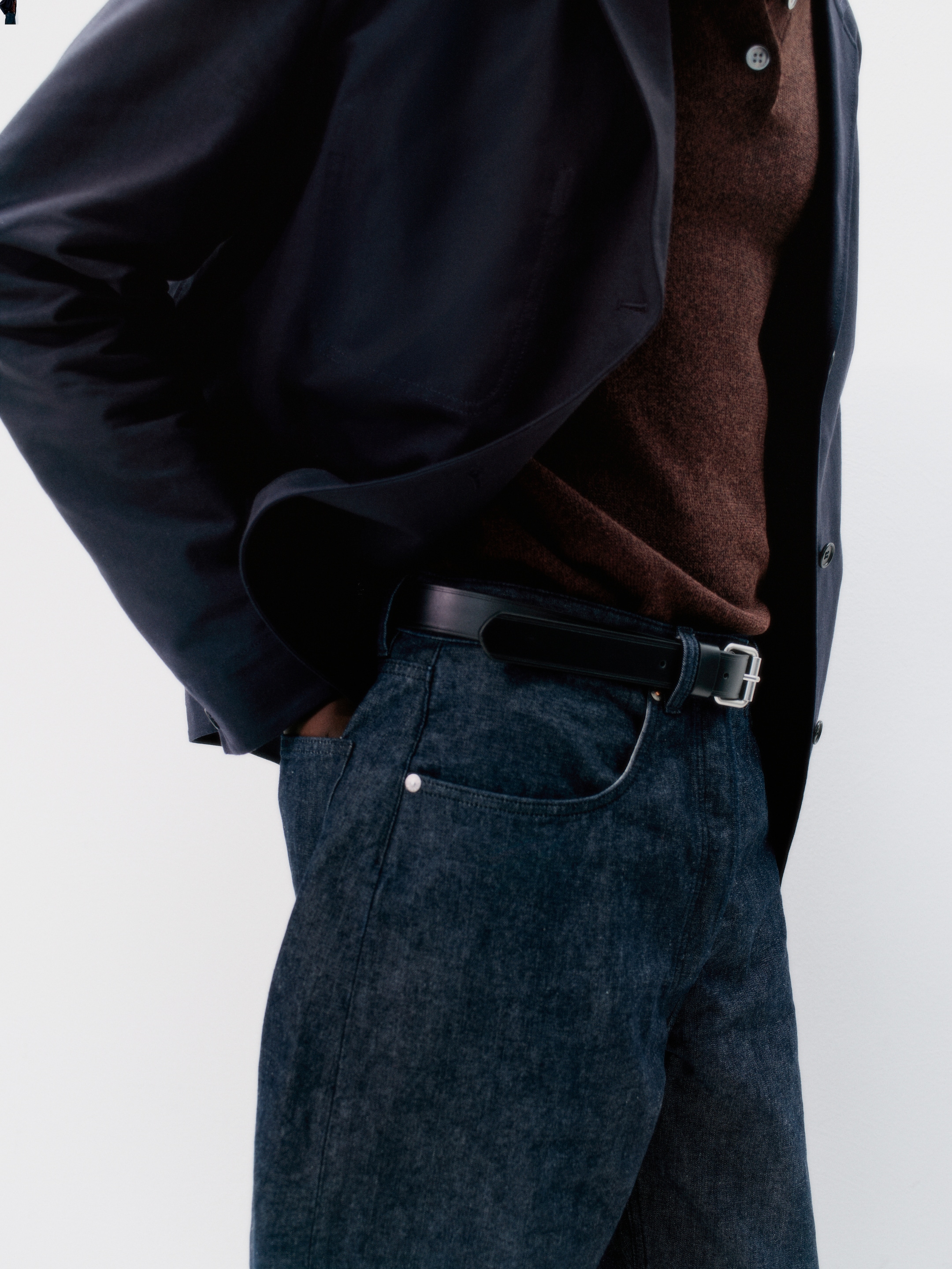 Linen Blend Polo Shirt - Brown Melange - Regular fit - Men - StillMedia/Environmental - 1