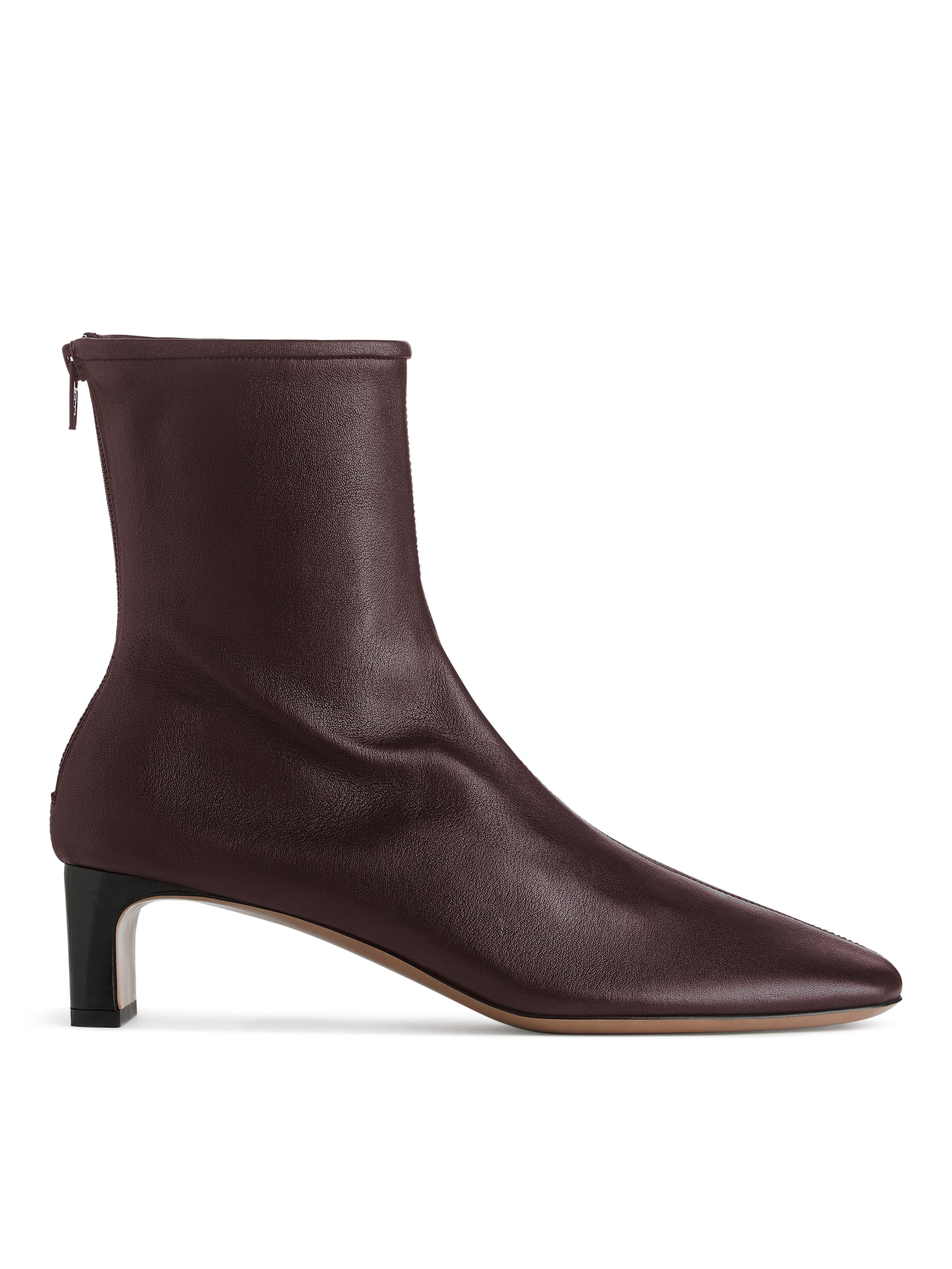 Stivali a calzino in pelle elasticizzata-#543741-7387