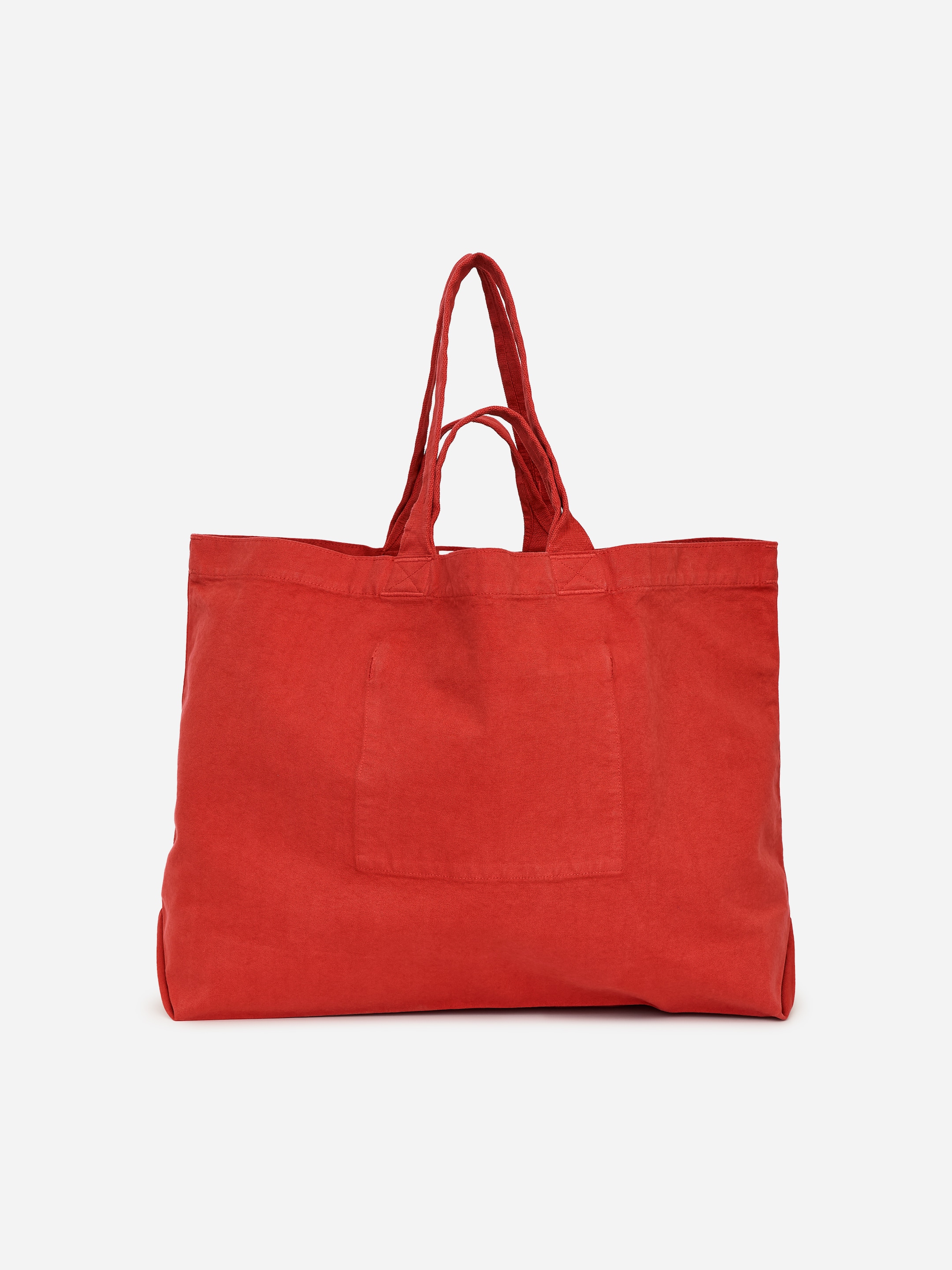 Oversized Canvas Tote-#c3322d-18965