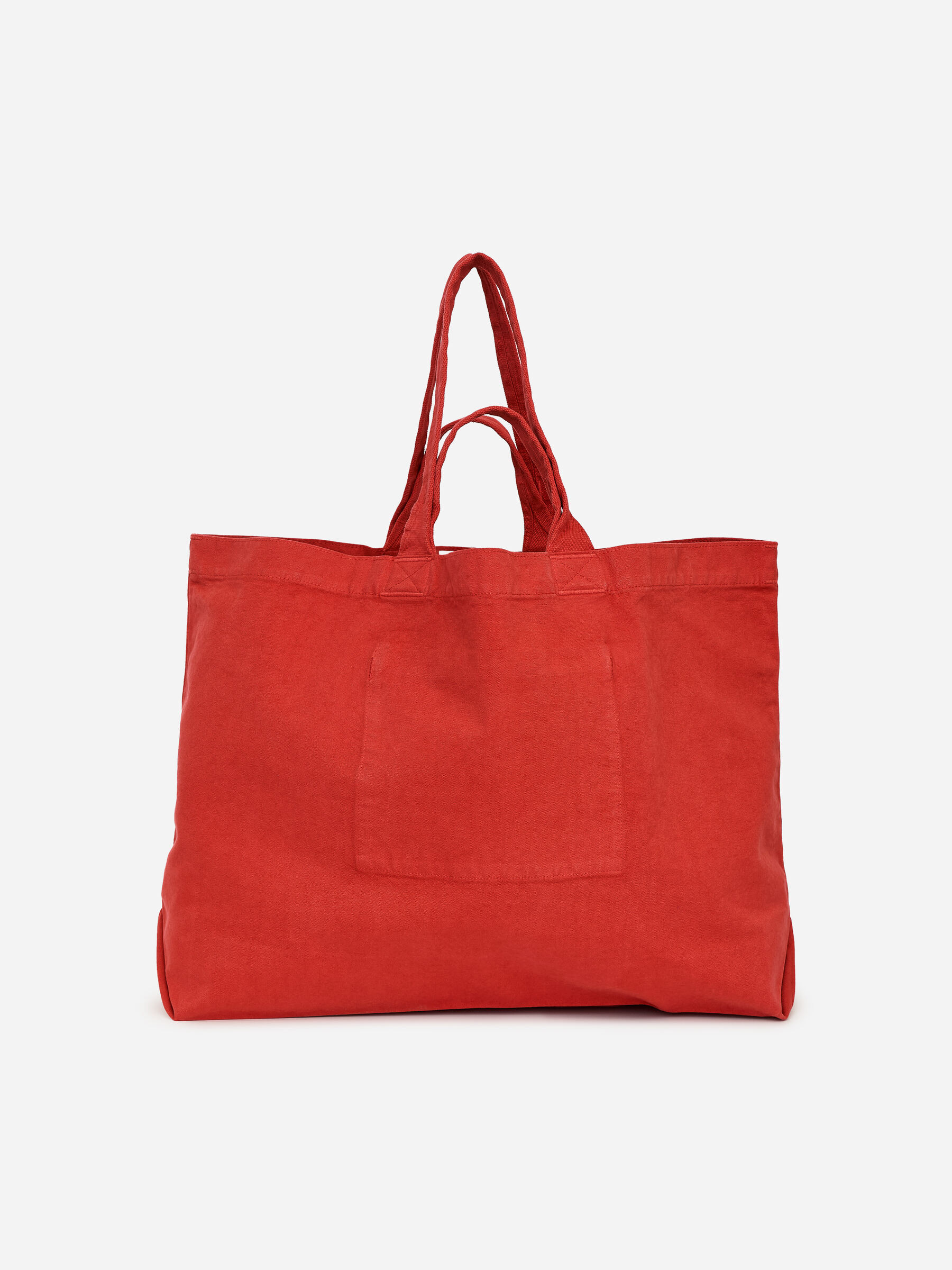 Oversized Canvas Tote-#A22E3C-18965