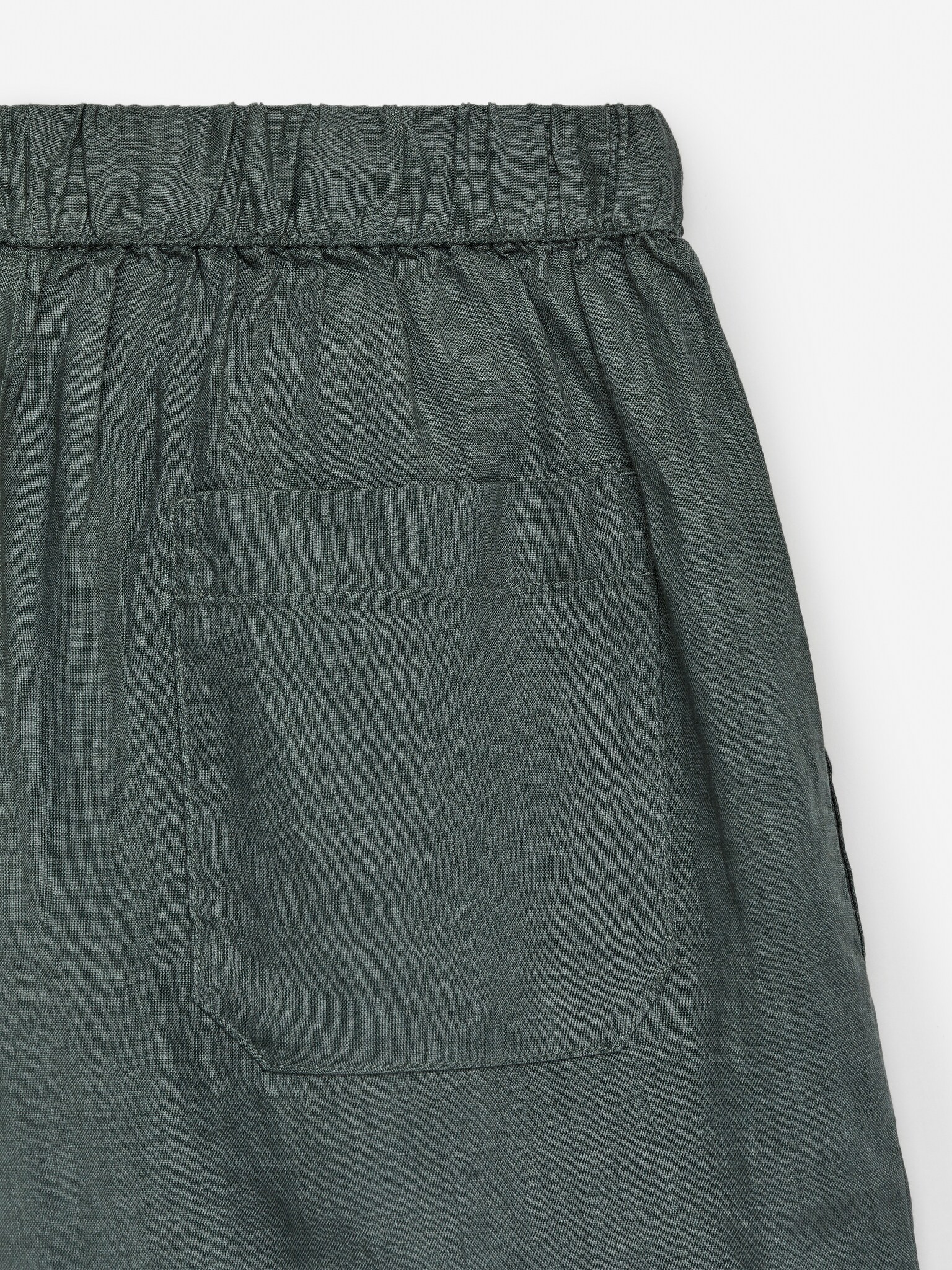 Short en lin - Vert/Noir/Beige/Bleu foncé - 2