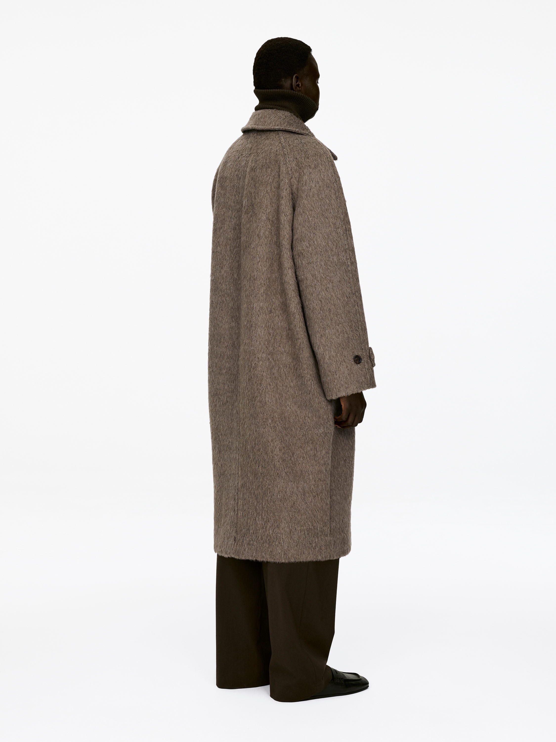 Wool-Alpaca Blend Coat - Dark Mole - Loose fit - Women - StillMedia/Lookbook - 4
