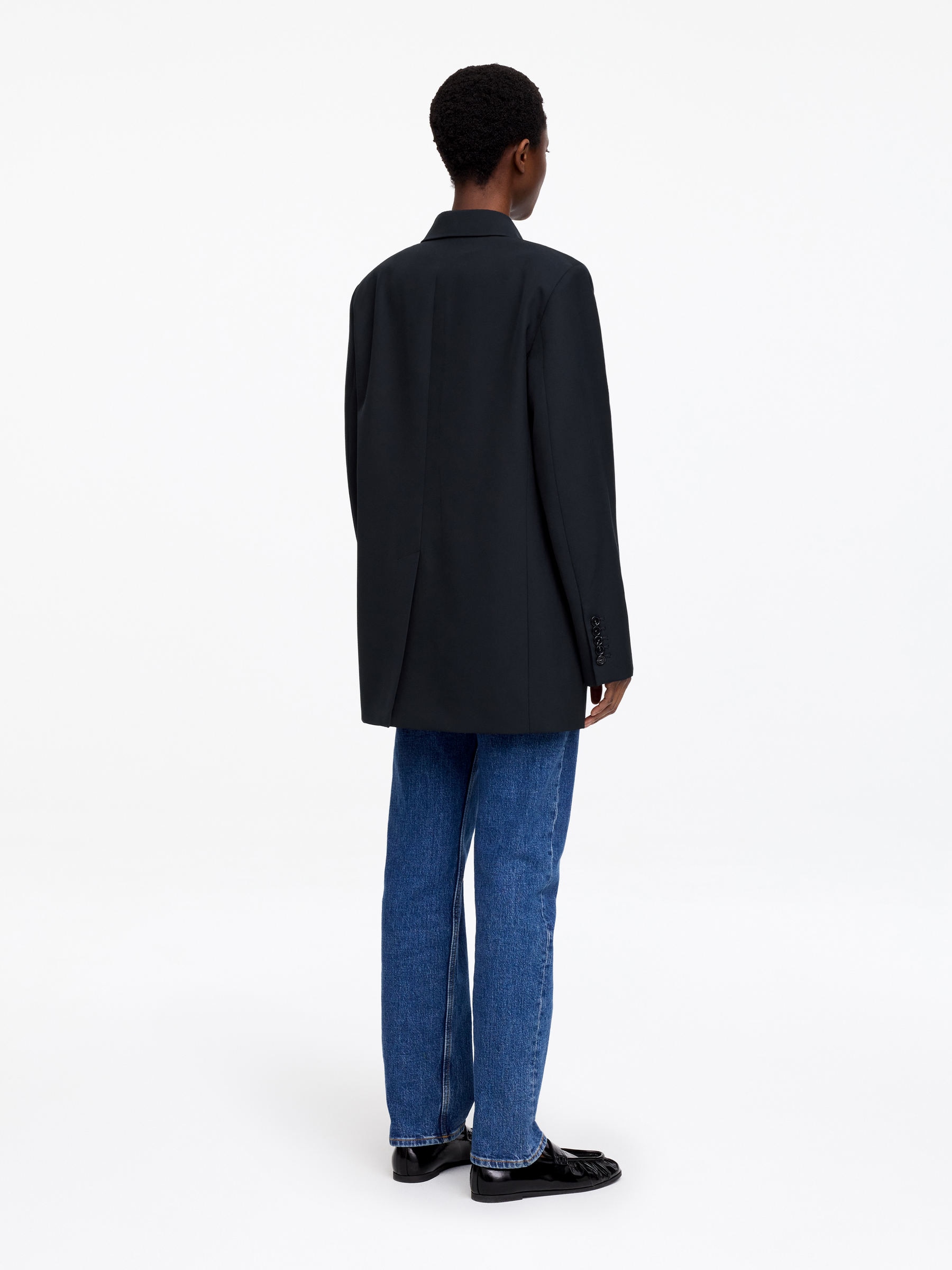 Wool-Blend Blazer - Dark Blue - Relaxed fit - Women - StillMedia/Lookbook - 5