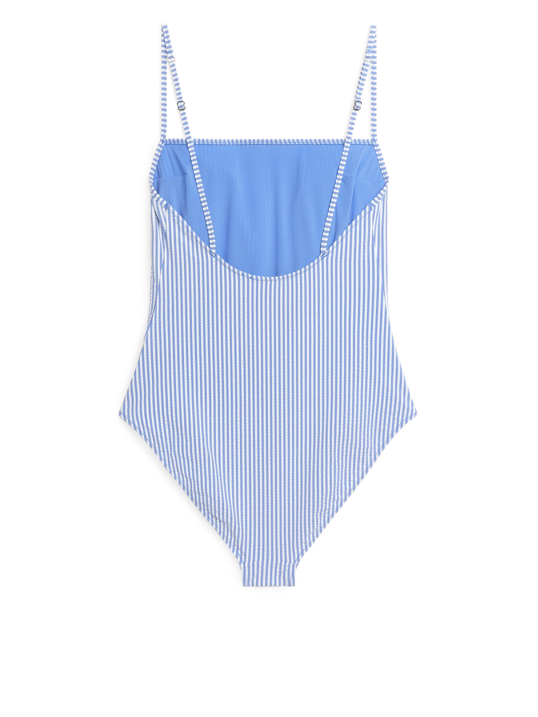Seersucker Swimsuit - Light Blue/White - Women - StillMedia/DescriptiveStillLife - 2