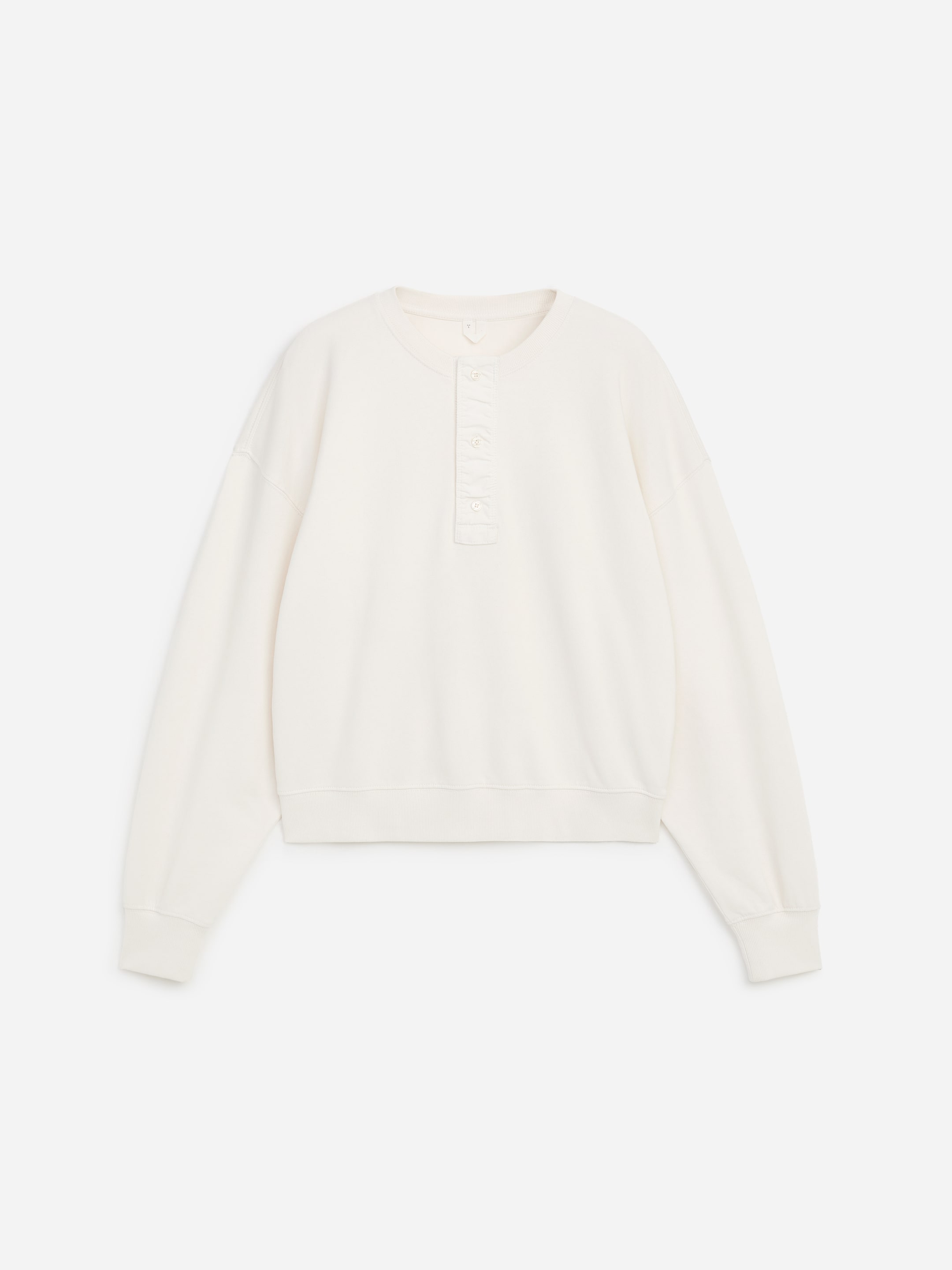 Henley-Sweatshirt aus Baumwolle - Cremeweiß - Regular Fit - women - StillMedia/DescriptiveStillLife - 2