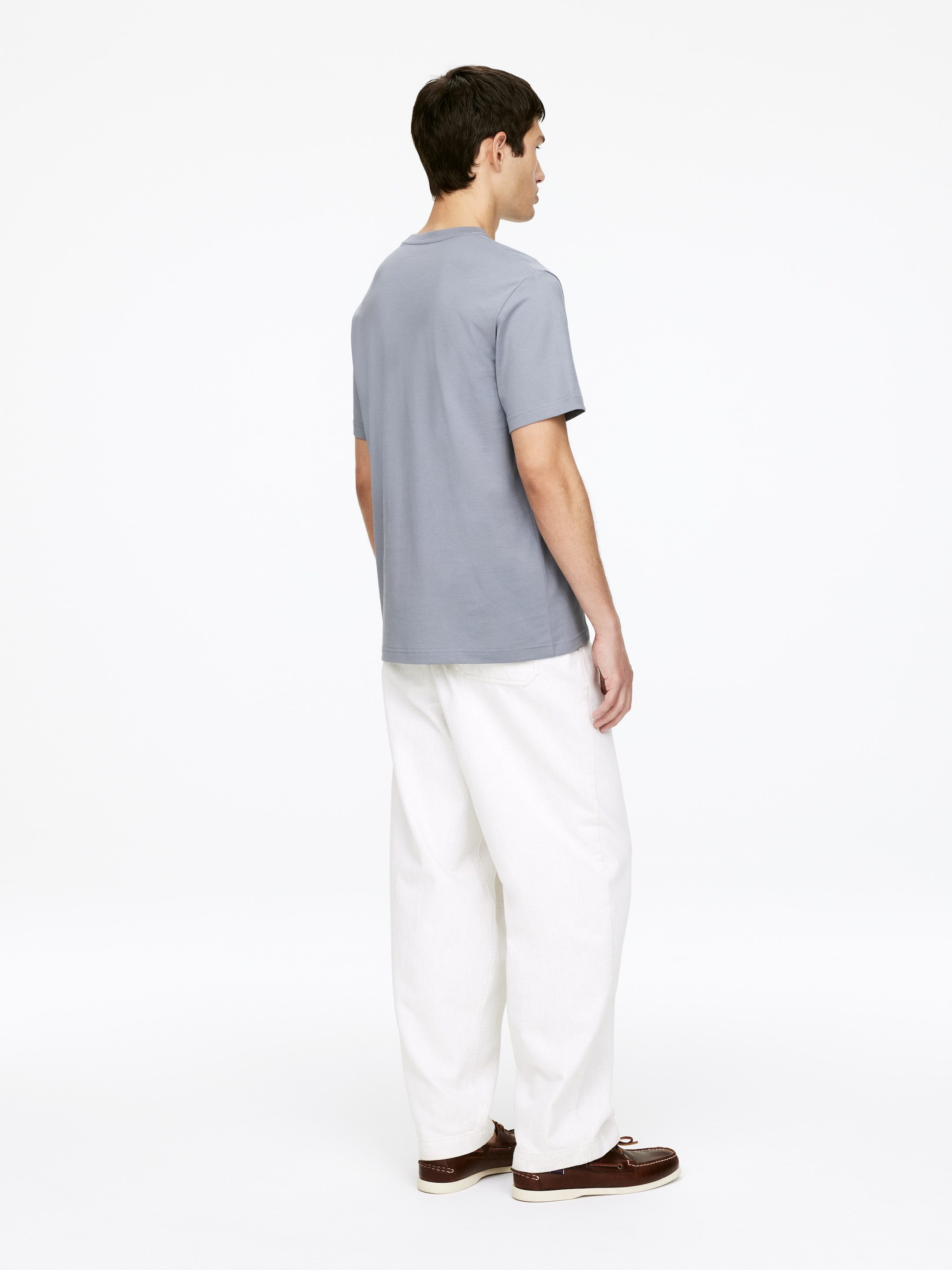 Größeres Bild ansehen: T-Shirt mit normaler Passform, 170 GSM - Taubenblau - Men | H&M DE 3