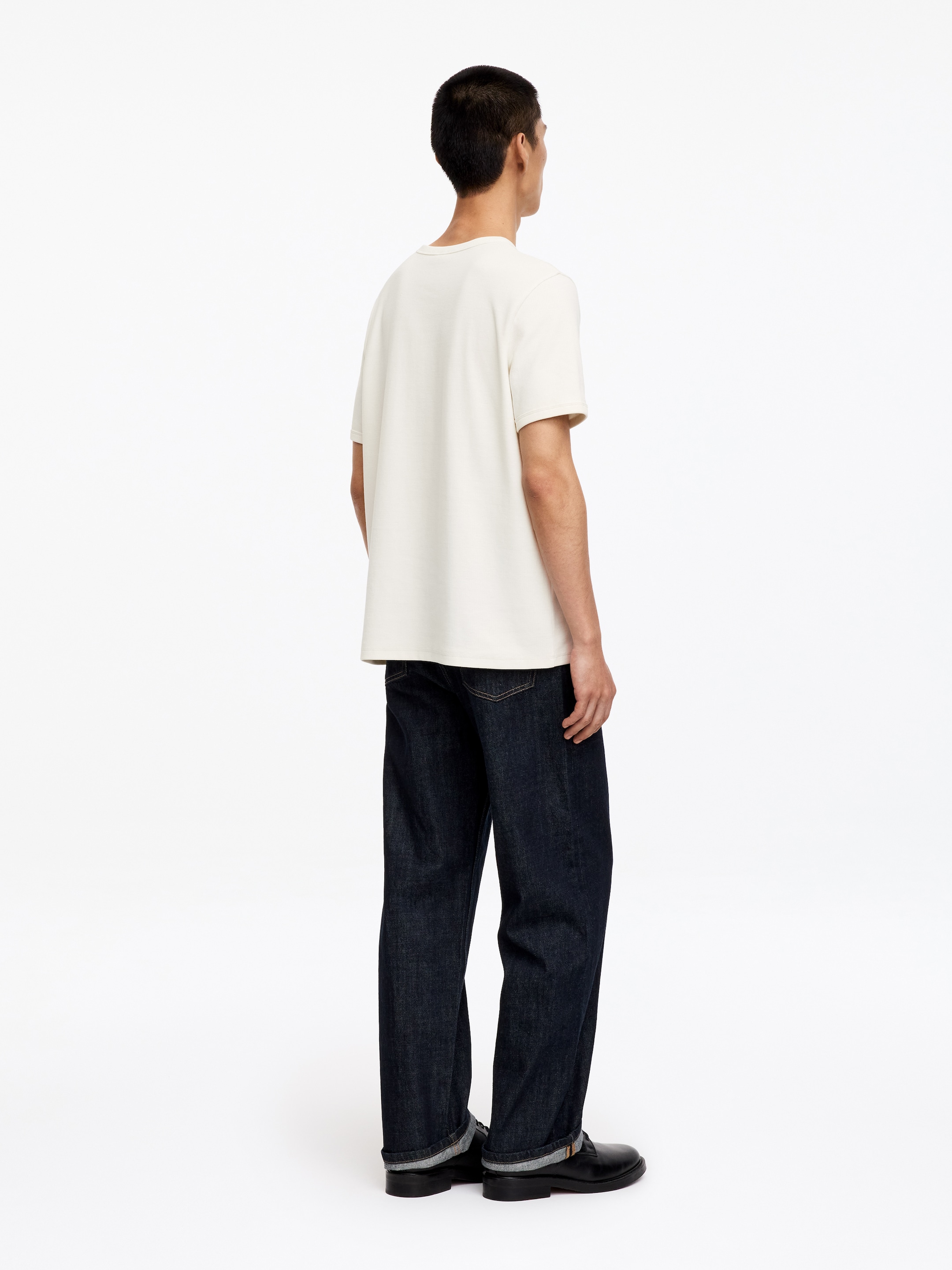 Serafino a maniche corte - Bianco sporco - Regular fit - Men - StillMedia/Lookbook - 4