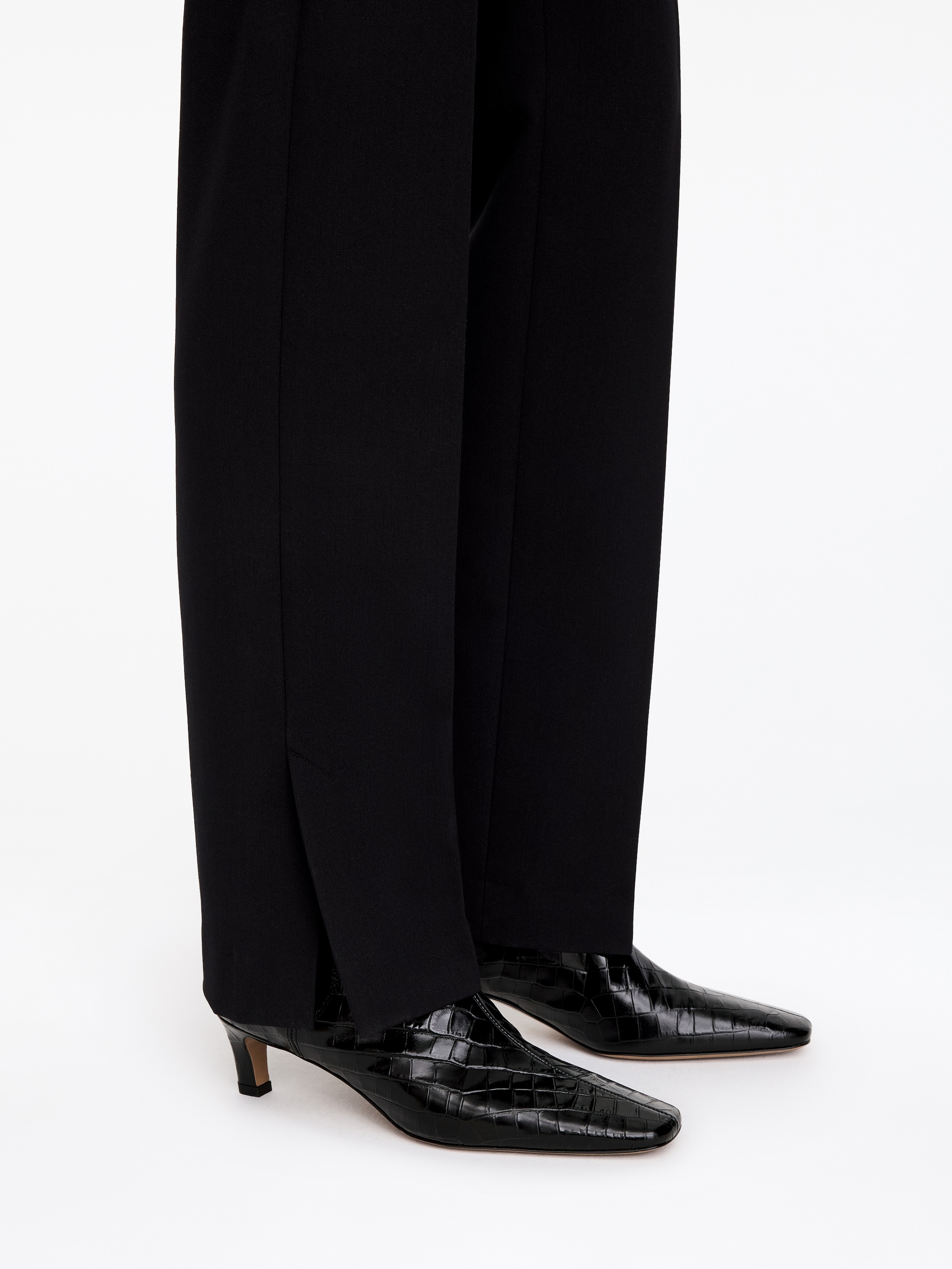 Bottines en cuir-Black-21074