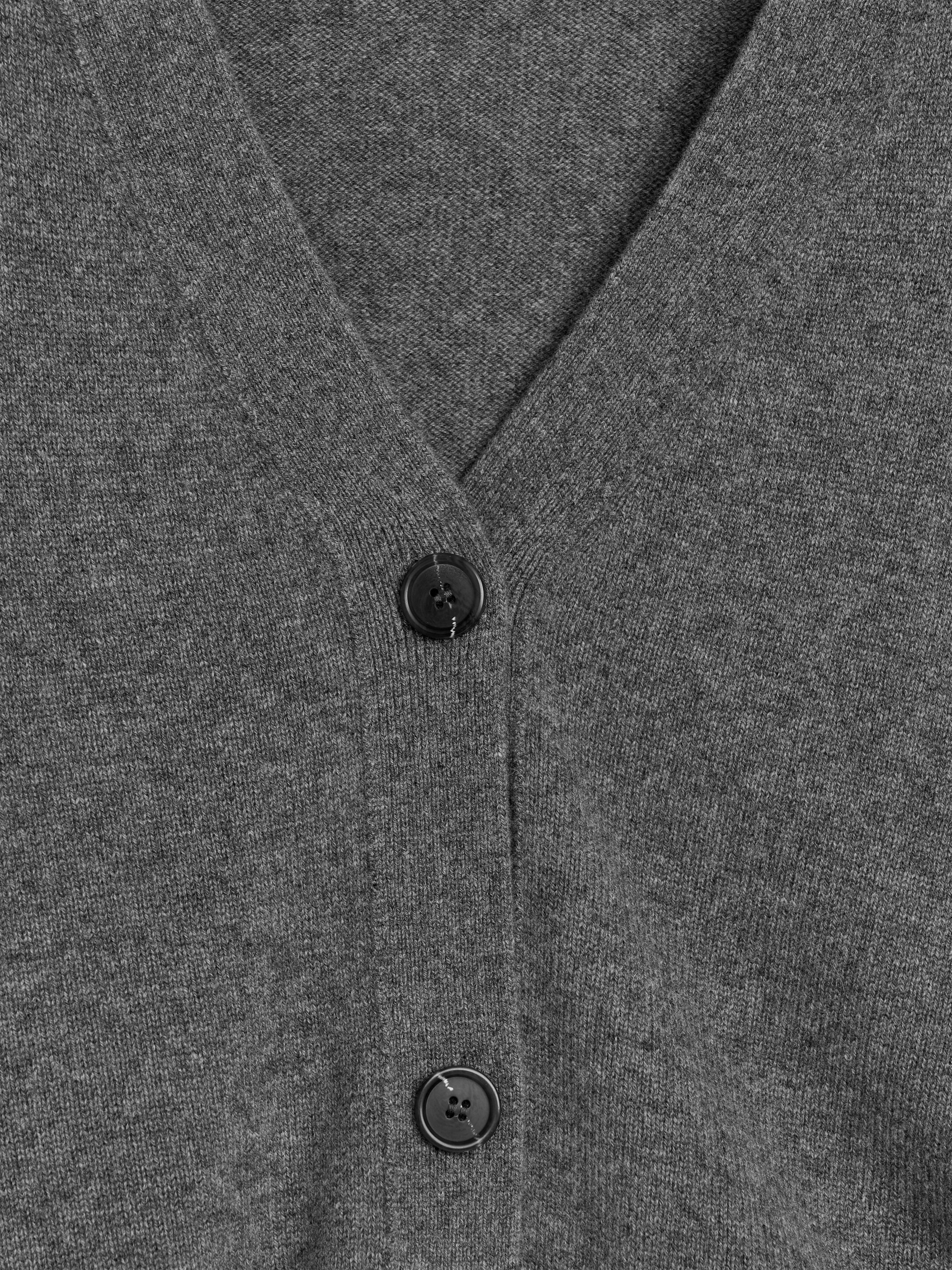 View larger image: Cashmere-Wool Cardigan - Grey Melange - Ladies | H&M GB 6