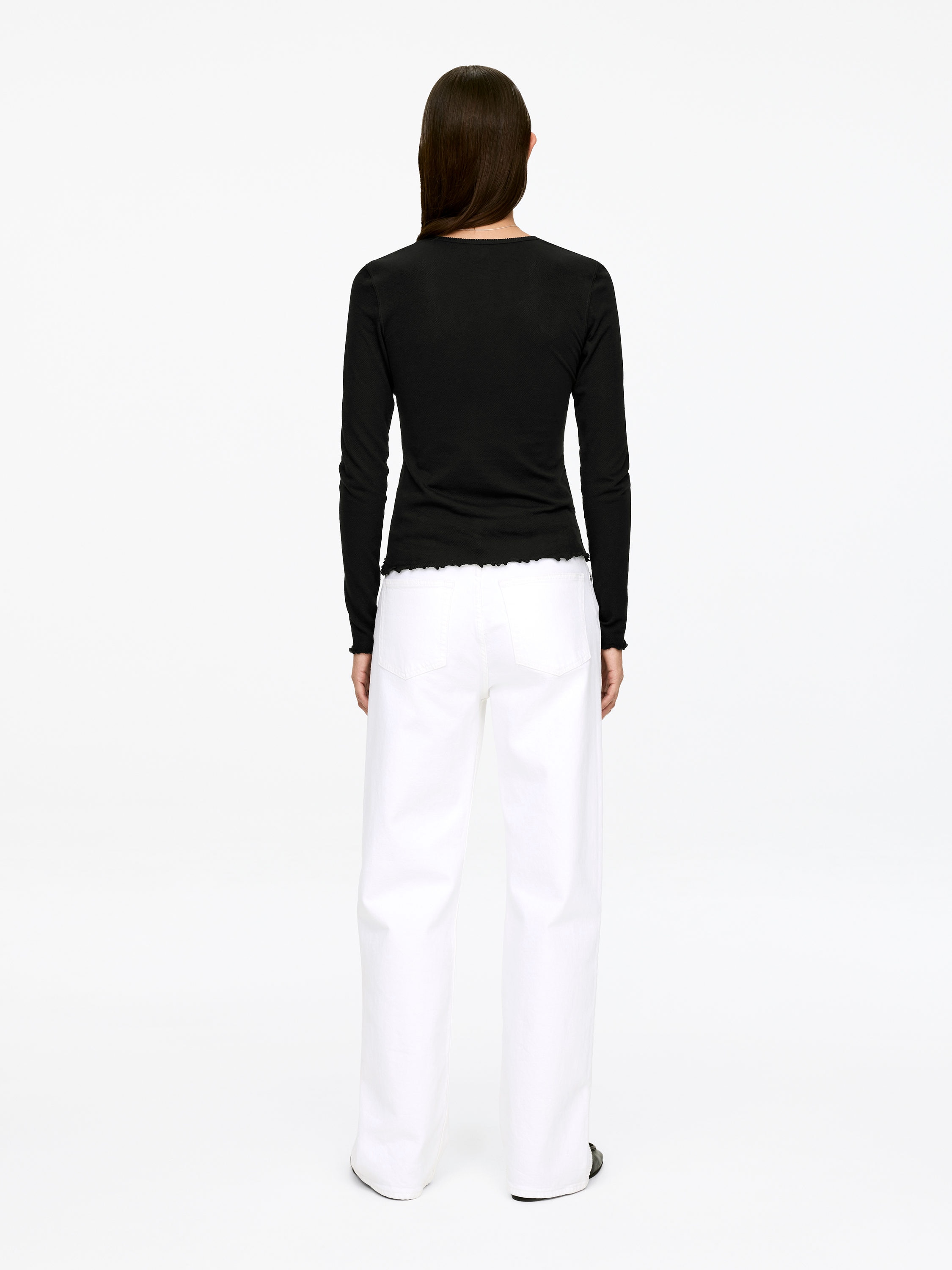 Mesh Top - Black - Slim fit - Women - StillMedia/Lookbook - 4