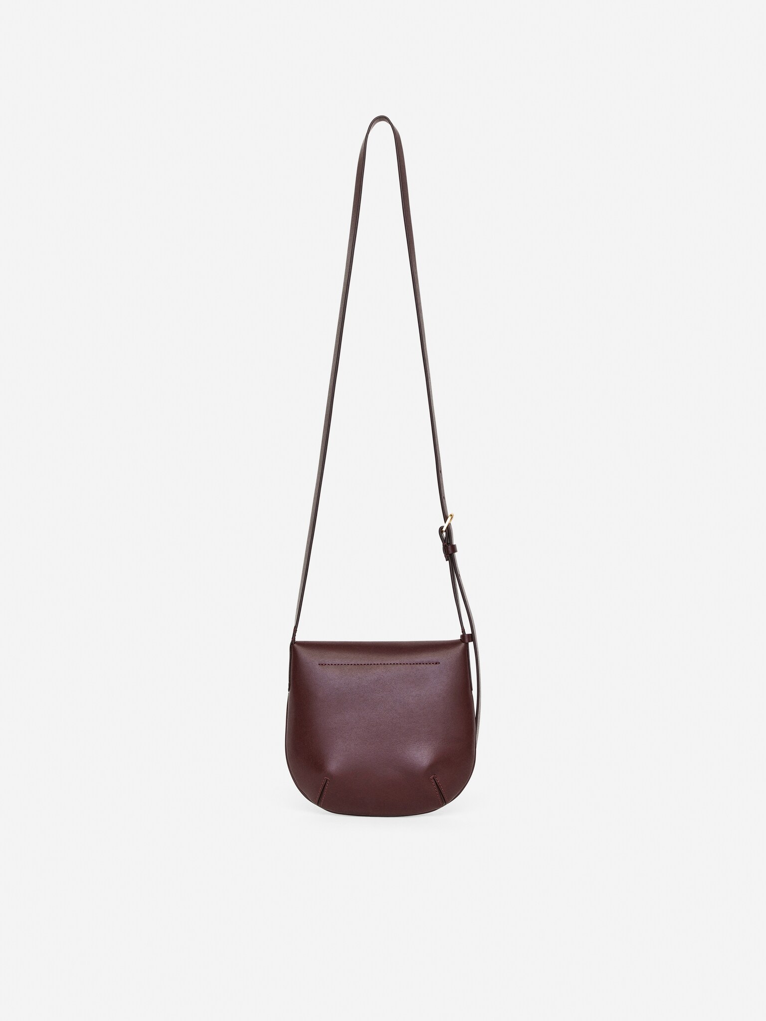 Sac en cuir à bandoulière - Rouge foncé - 3