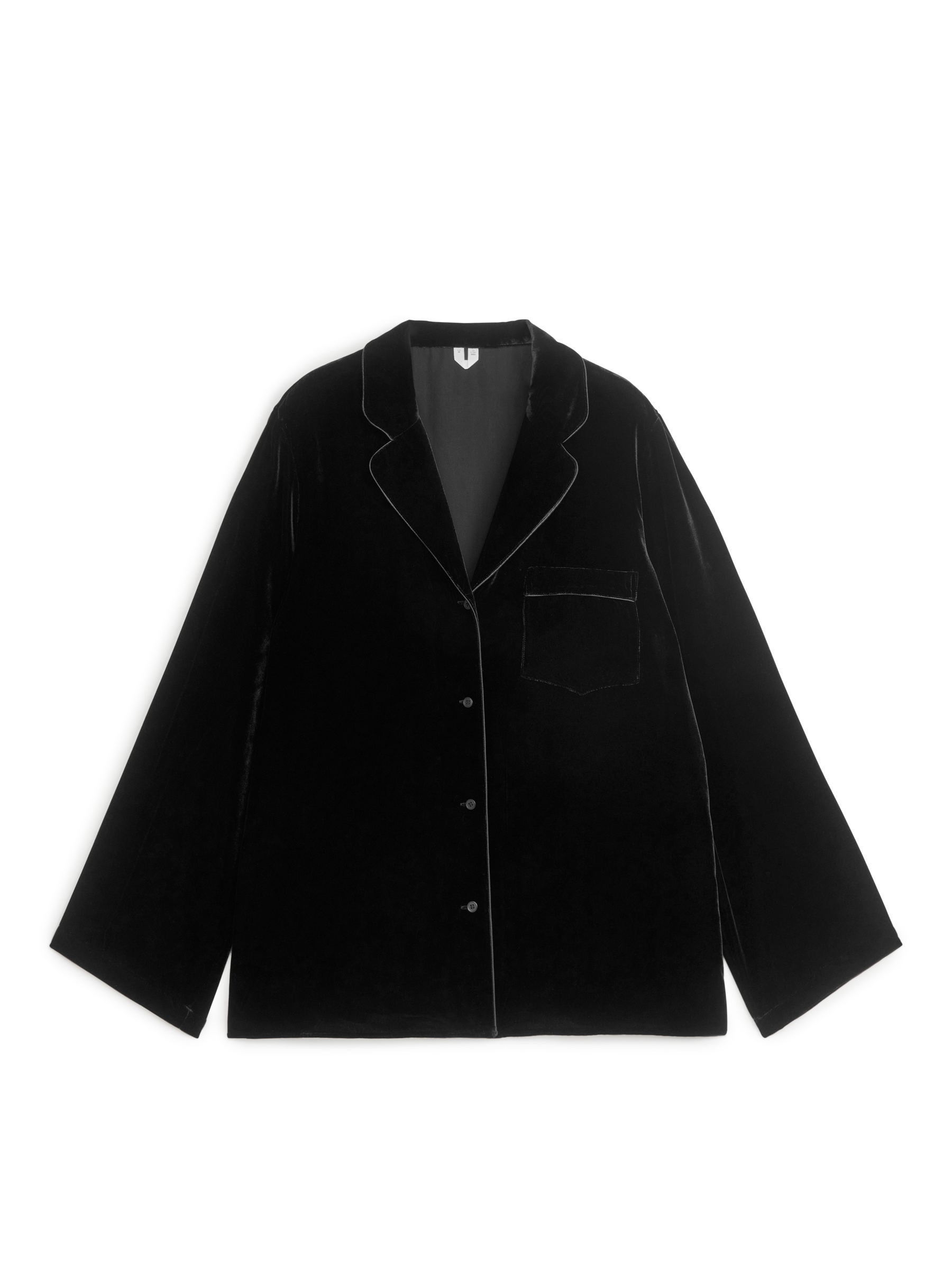 Samtbluse - Schwarz - Regular Fit - Damen - StillMedia/DescriptiveStillLife - 1