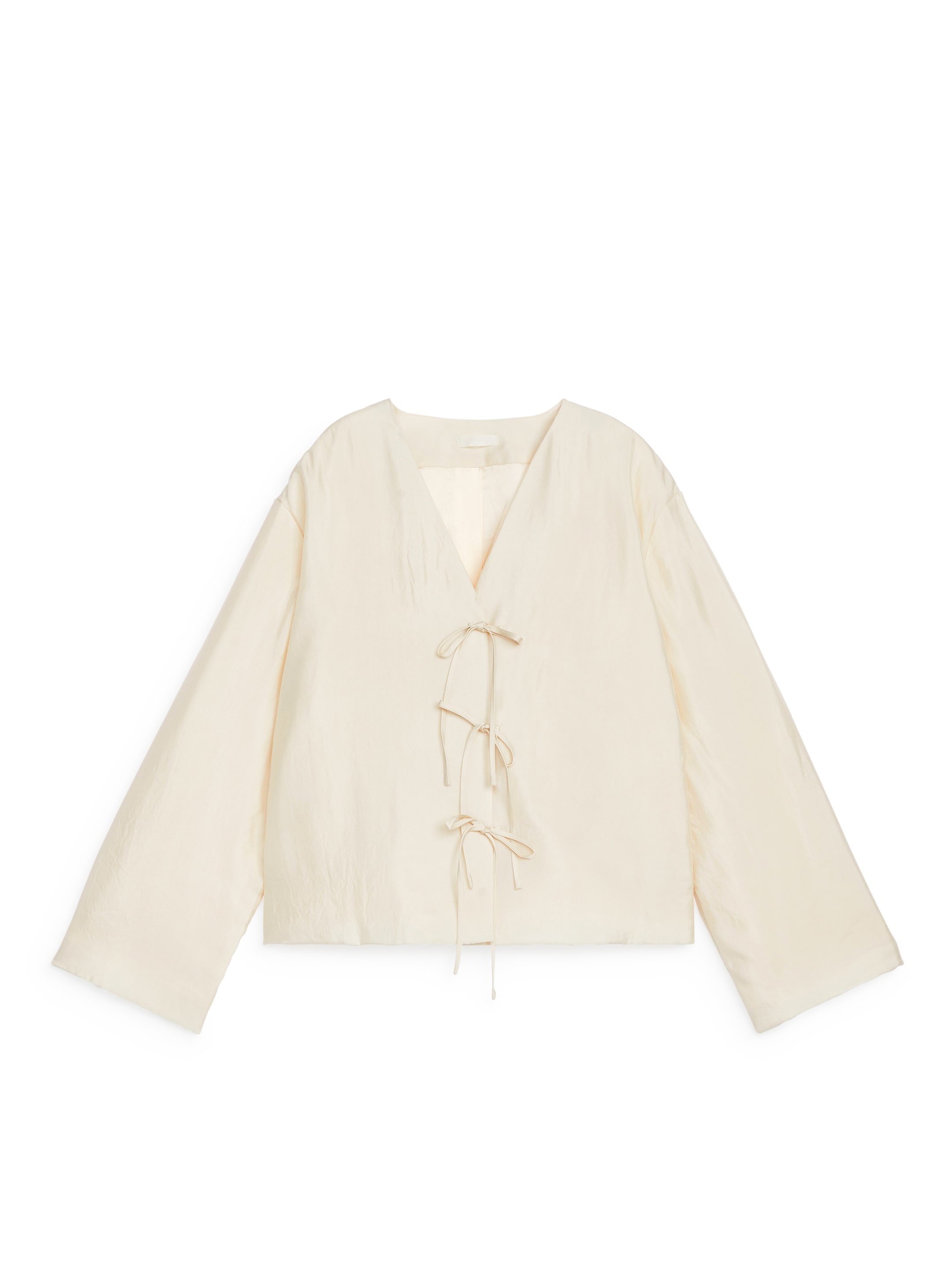 Gepolstertes Oberteil mit Bindedetails - Weiß - Regular Fit - Women - StillMedia/DescriptiveStillLife - 2