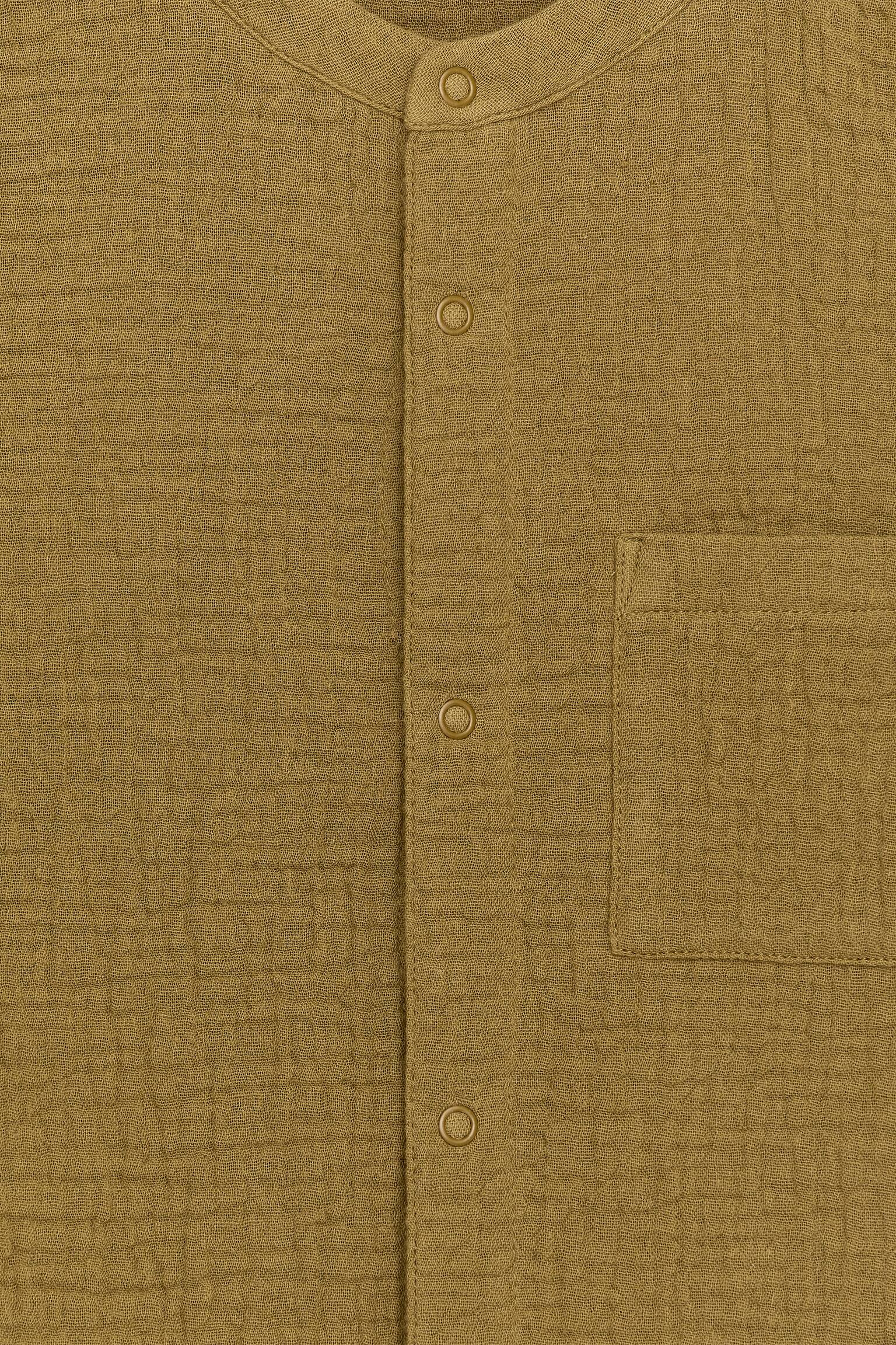 Πουκάμισο Μουσελίνα - Χακί Πράσινο/Μπλε - 2