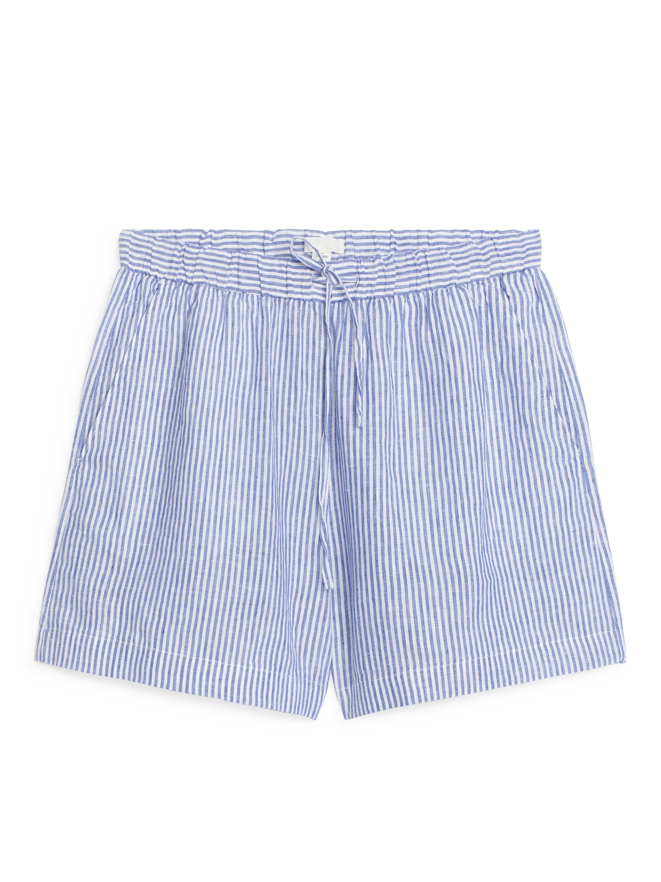 View larger image: Linen Shorts - White/Blue - Ladies | H&M GB 1