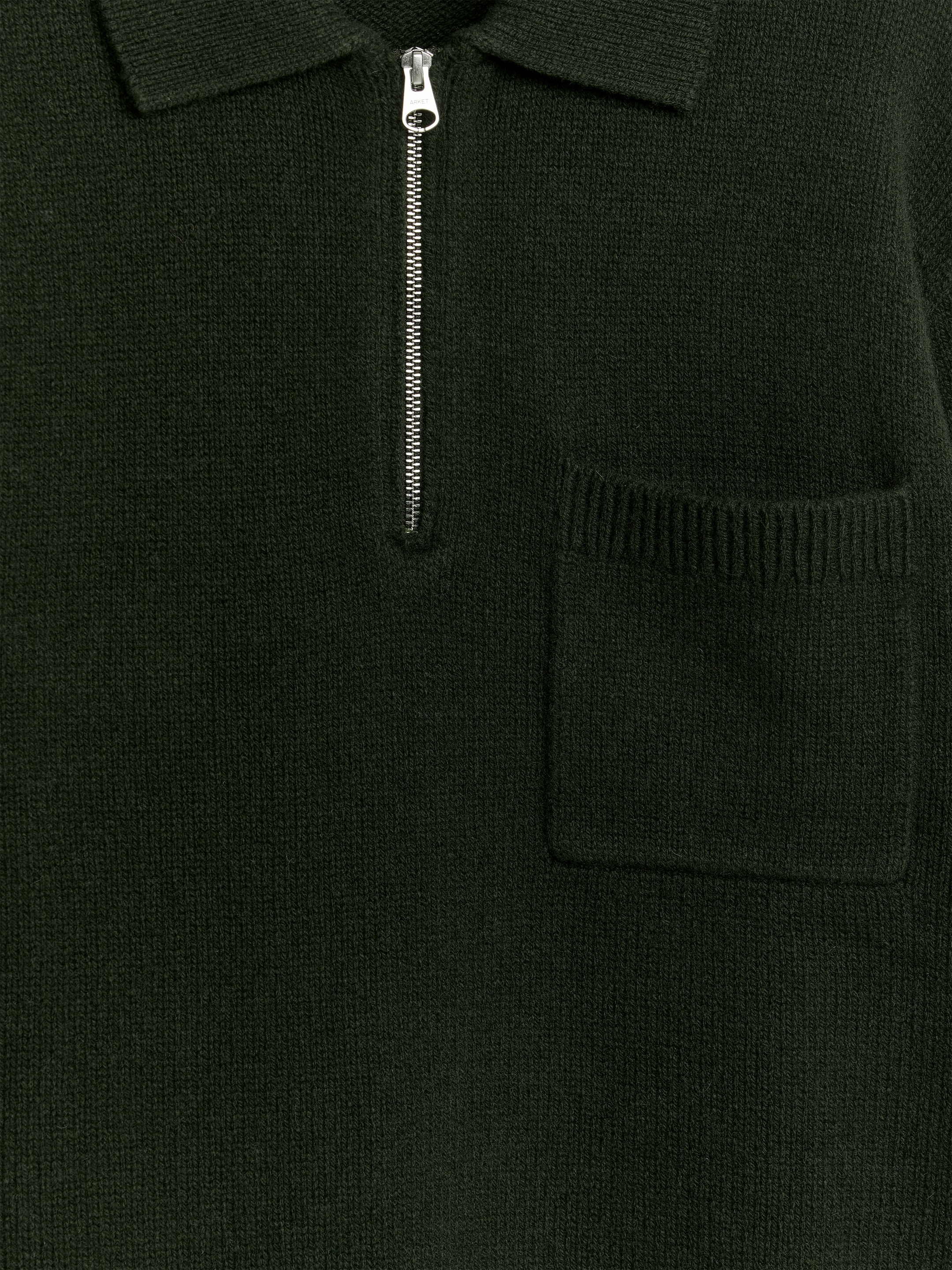 Grotere afbeelding bekijken: Gebreid wollen poloshirt met rits - Donkergroen - HEREN | H&M NL 6