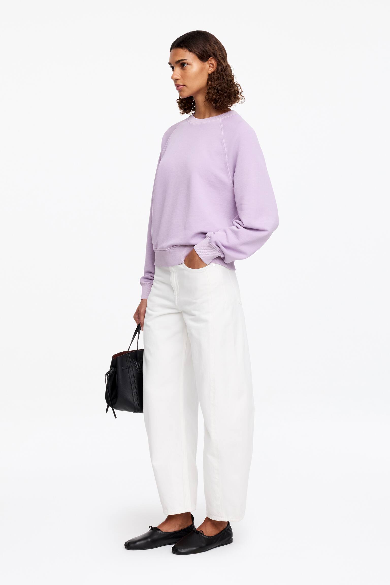 Frottee-Sweatshirt-Lila - 3