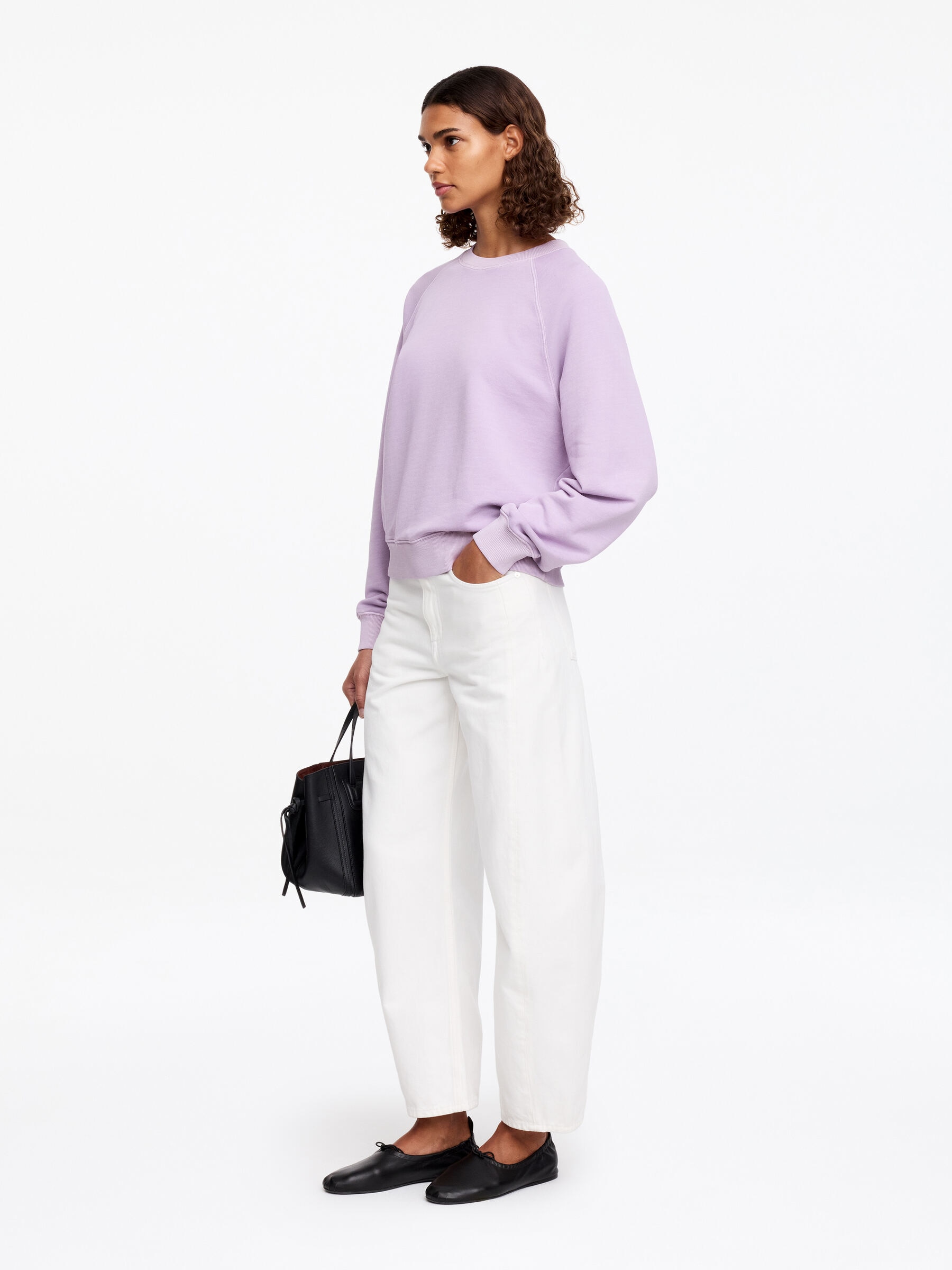 Bluza z tkaniny frotte - Liliowy - Fason normalny - Women - StillMedia/Lookbook - 5