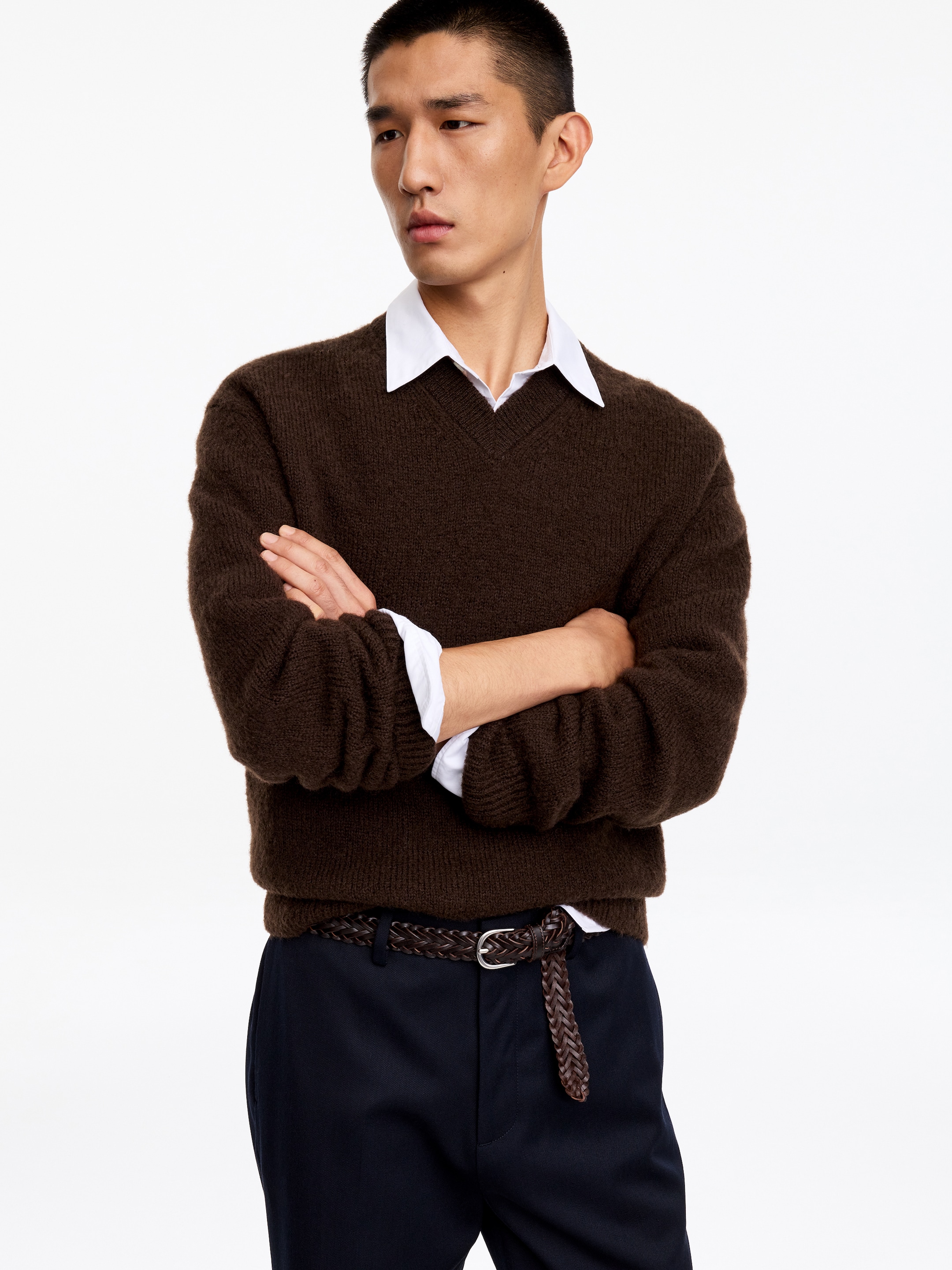 Flechtgürtel aus Leder - Dunkelbraun - men - StillMedia/Lookbook - 9
