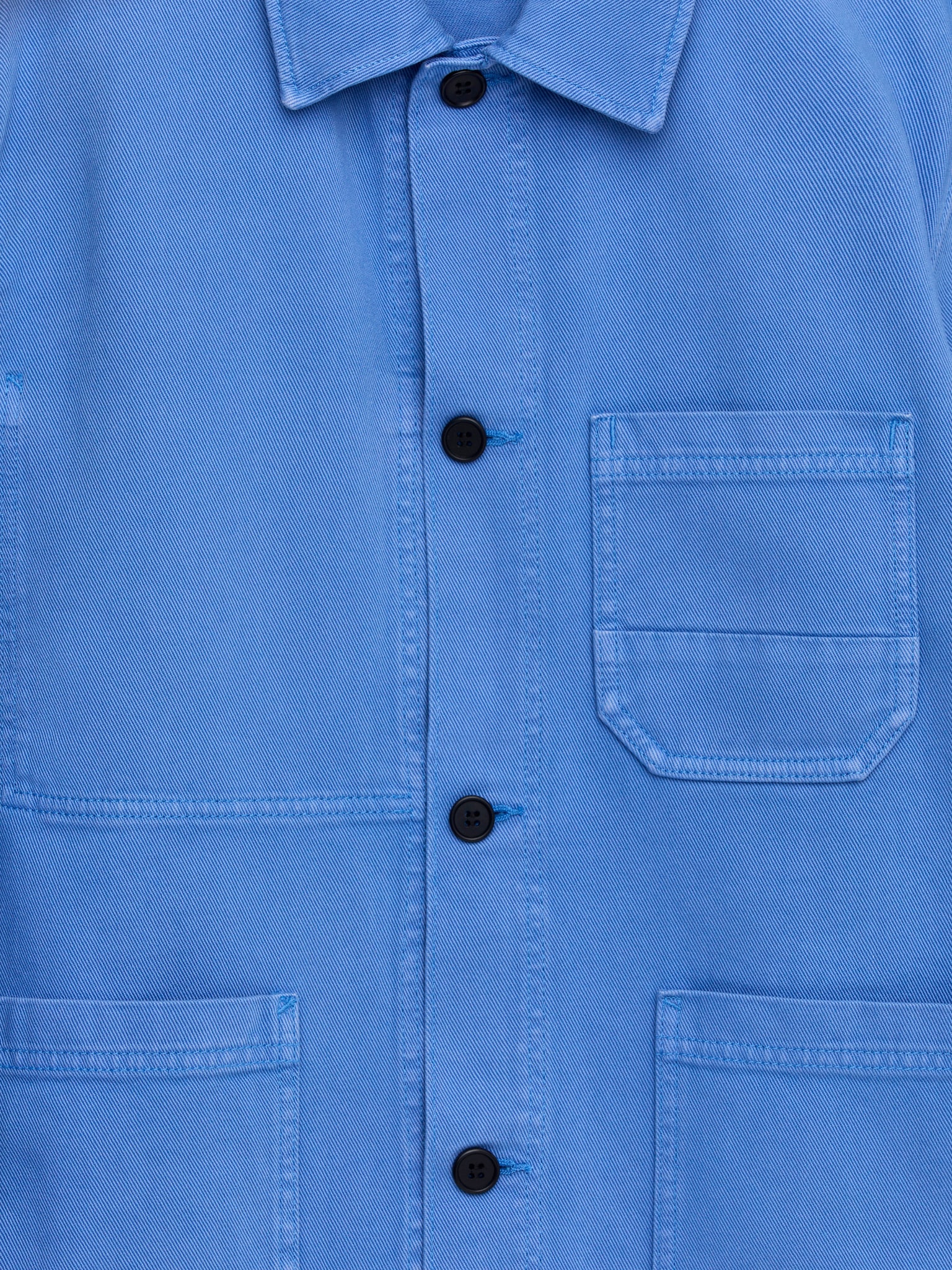 Surchemise en twill surteint - Bleu/Marron foncé/Bleu Klein/Bleu foncé/Marron - 2