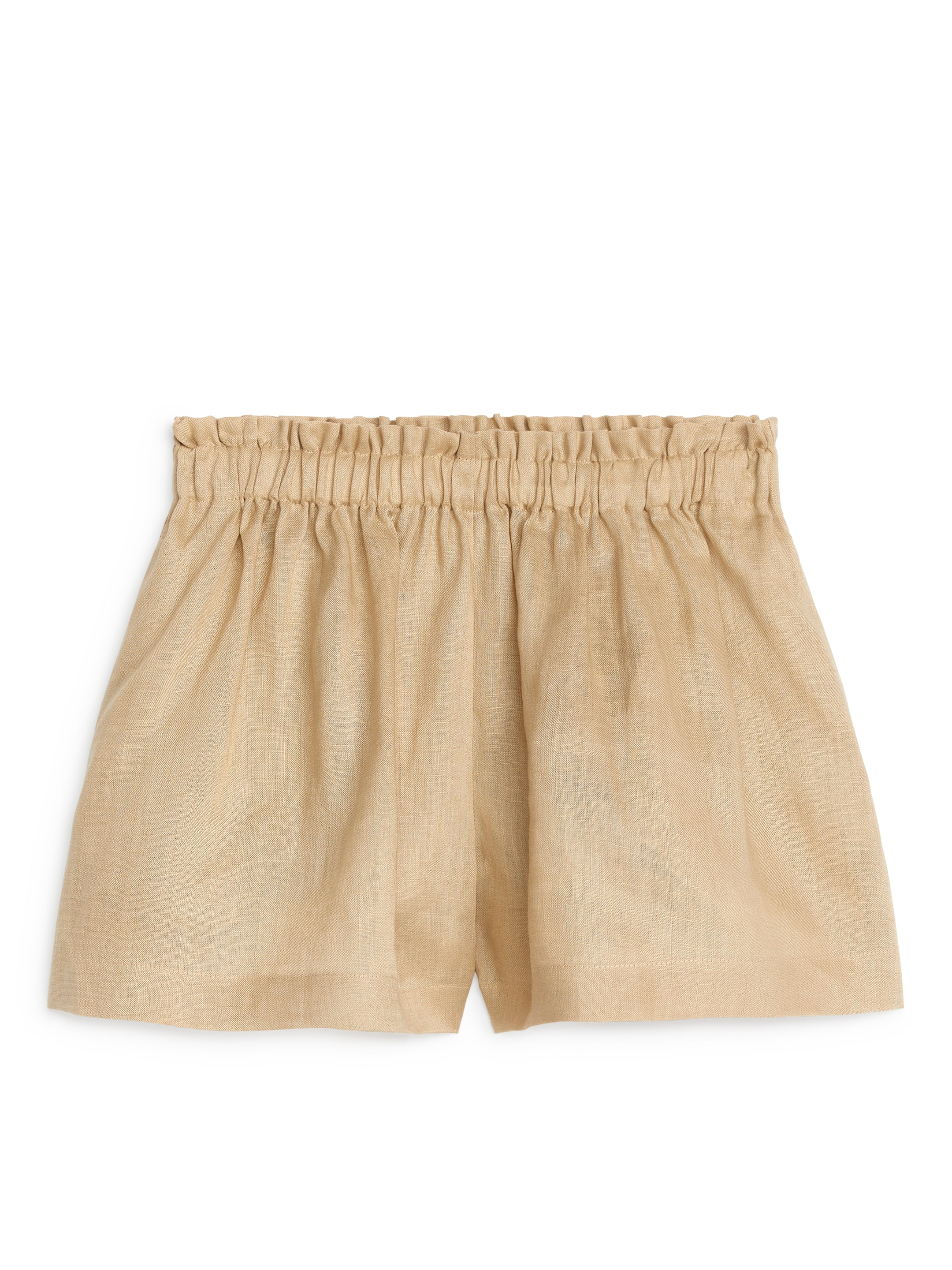 Wide Linen Shorts - Beige - Relaxed fit - children - StillMedia/DescriptiveStillLife - 1