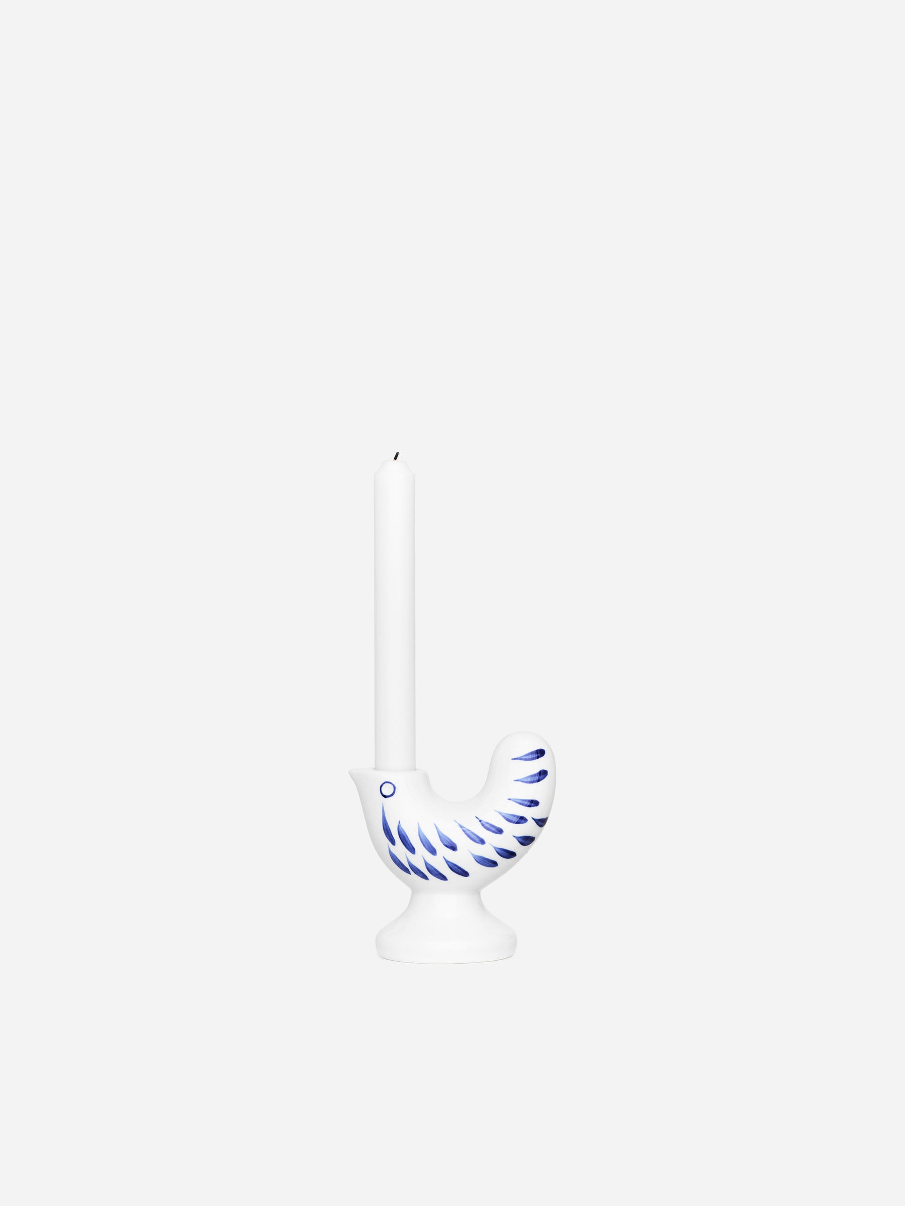 Ceramic Candle holder - White/Blue - Homeware - StillMedia/DescriptiveStillLife - 1