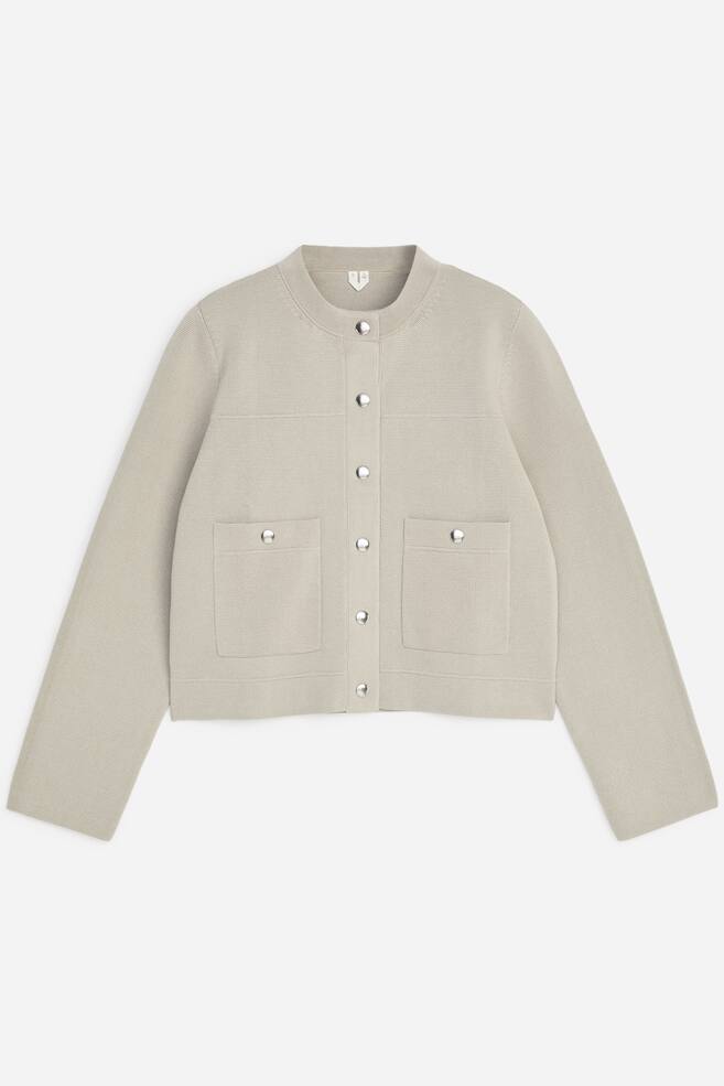 Cotton Cardigan - Beige - 1