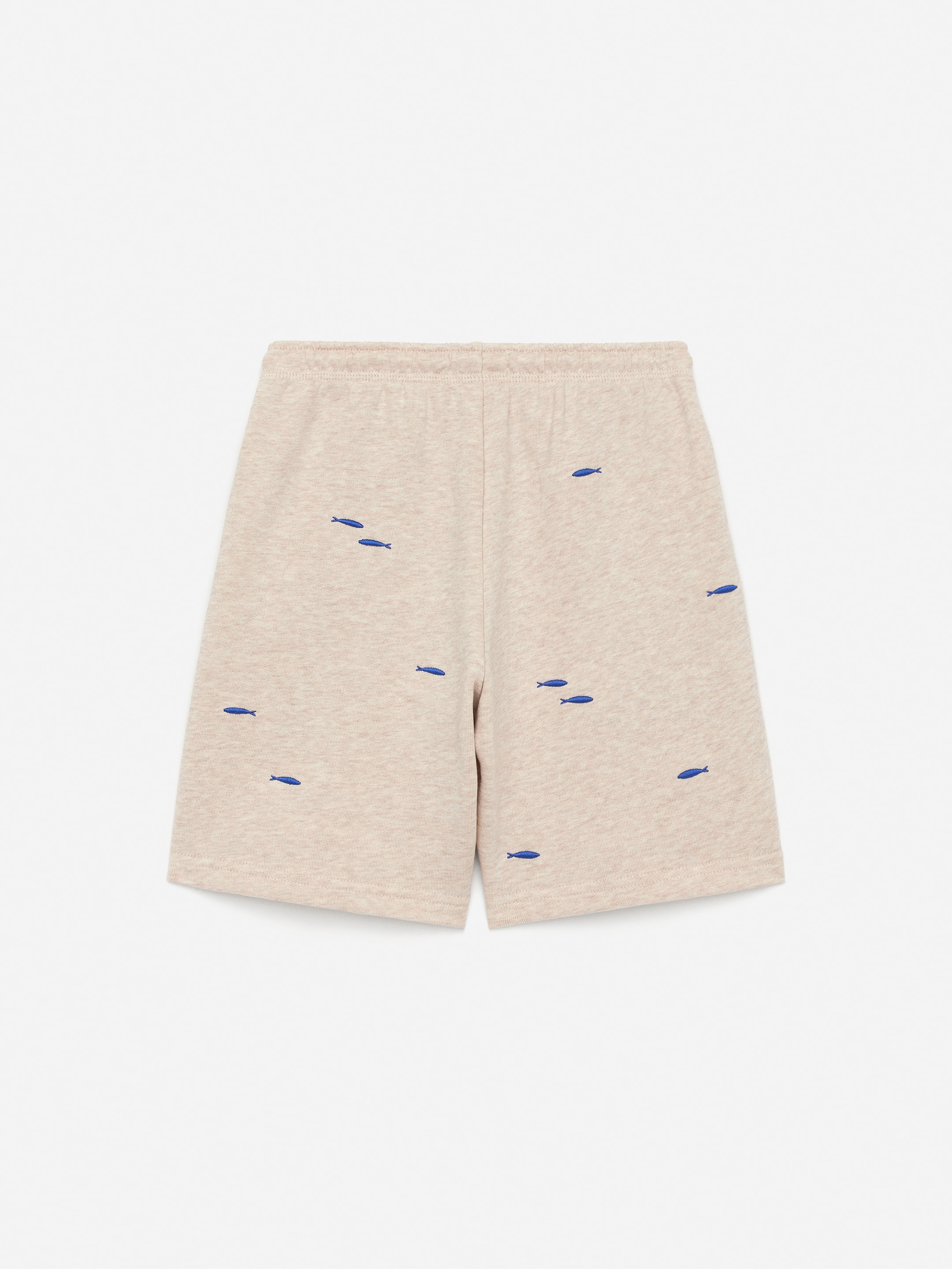 Se større billede: Broderede sweatshorts - Meleret beige/blå fisk - BØRN | H&M DK 2