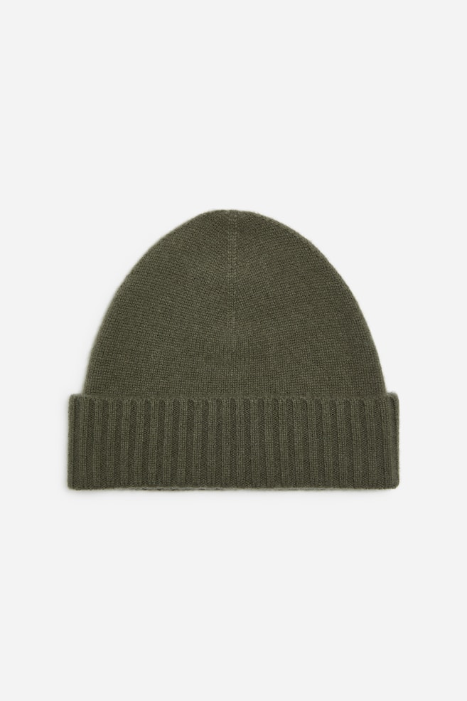 Beanie aus Kaschmir - Grün/Altrosa/Schwarz/Grau - 1