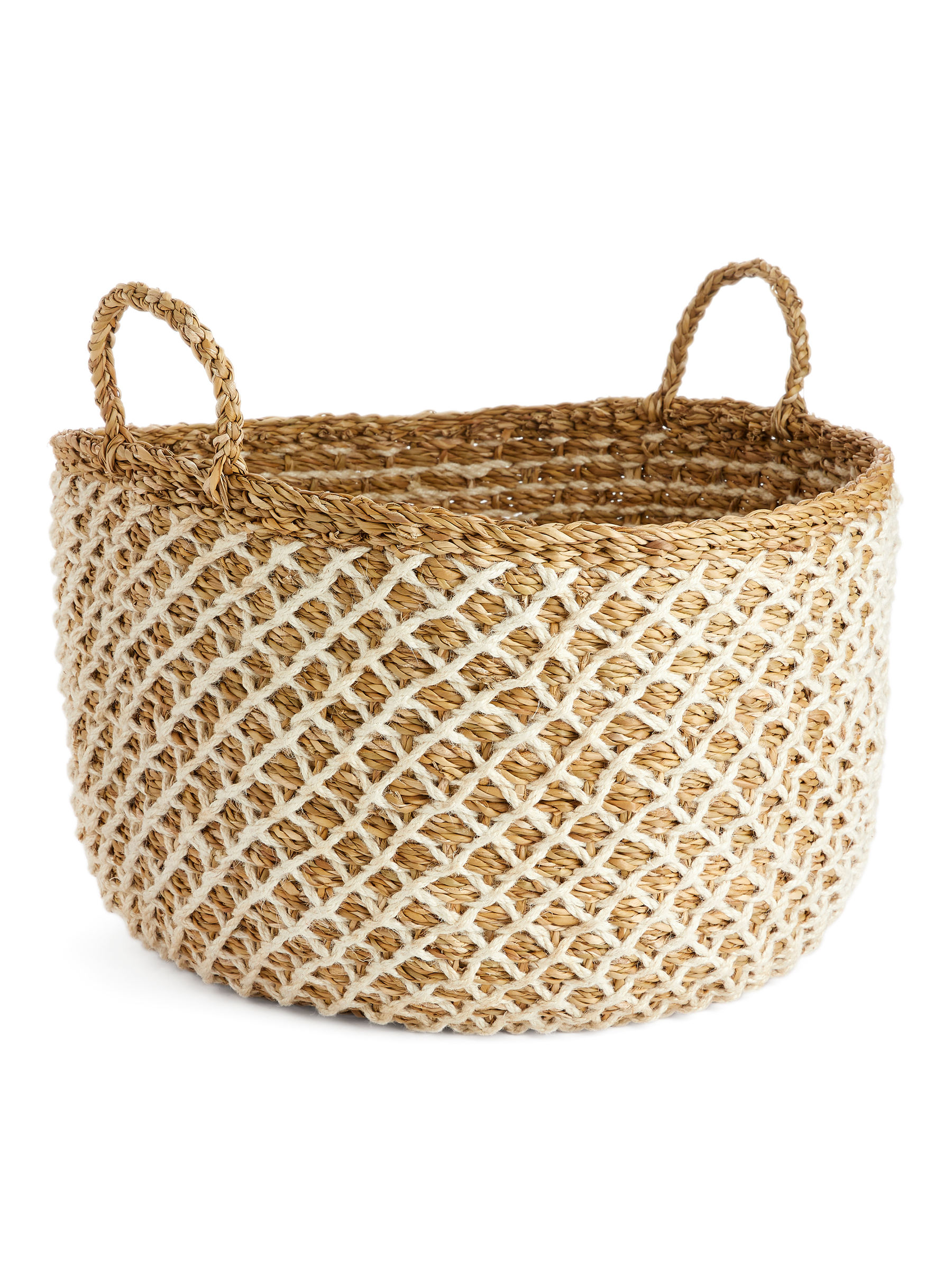 Large Storage Basket-#E5D9C4-8030