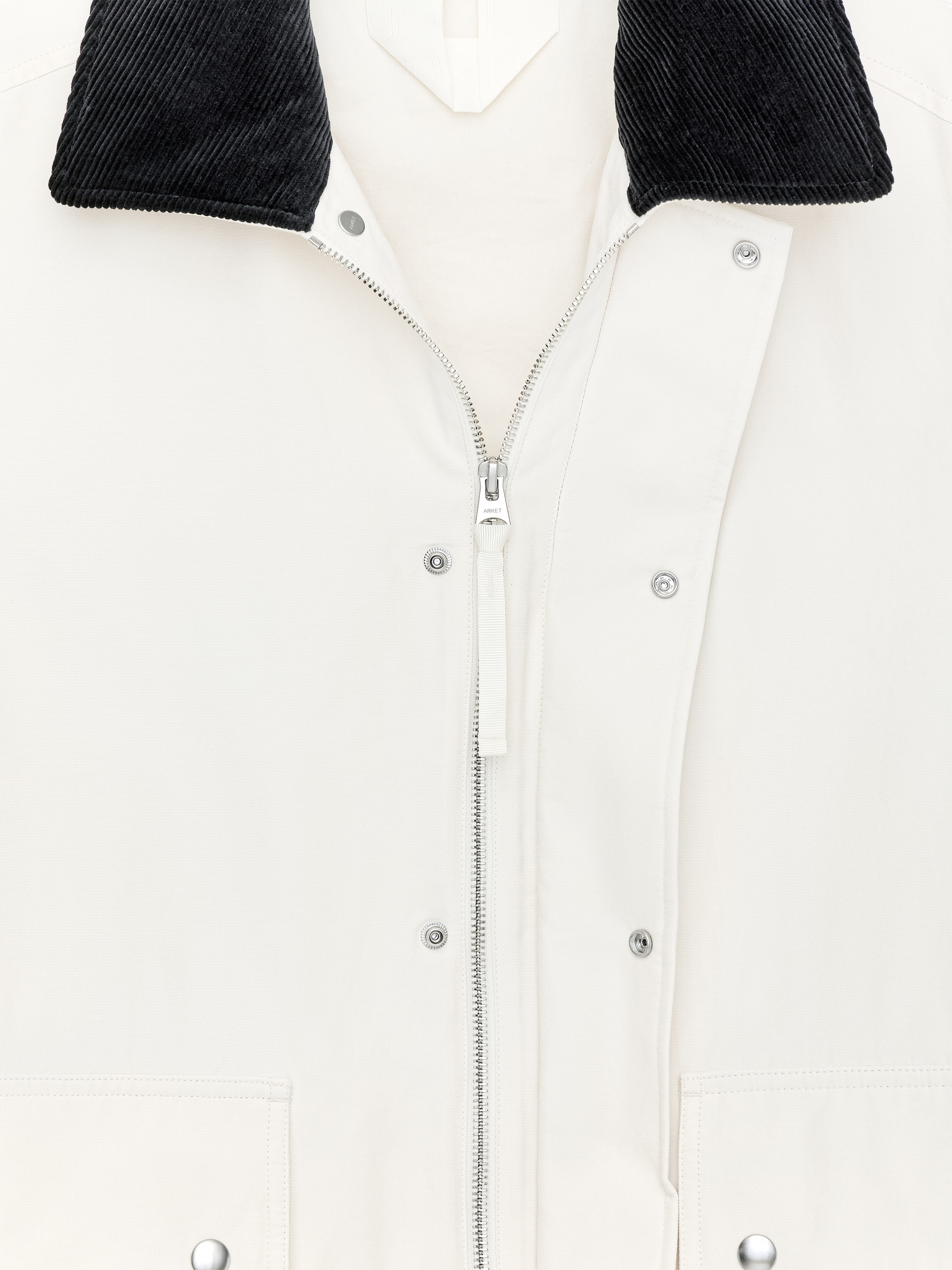 Veste cirée en nylon et coton - Beige clair - Regular fit - Homme - StillMedia/DescriptiveDetail - 1