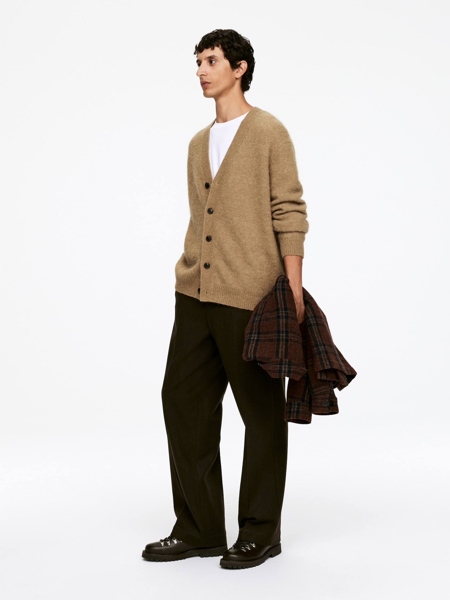Cardigan en laine et alpaga - Beige foncé/Marron - 4