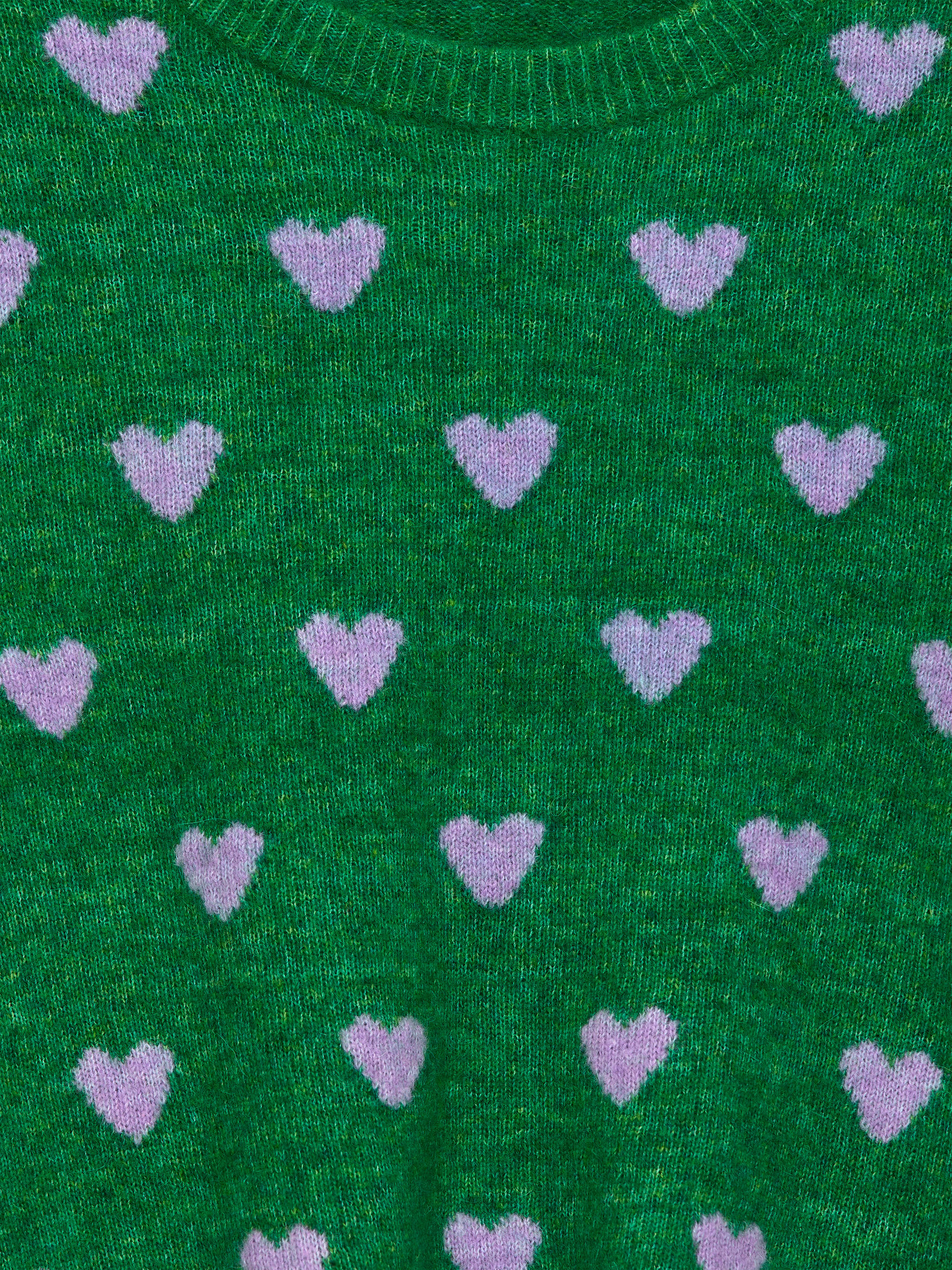 Pull en maille intarsia - Vert/Cœurs lilas - Regular fit - Enfant - StillMedia/DescriptiveDetail - 3