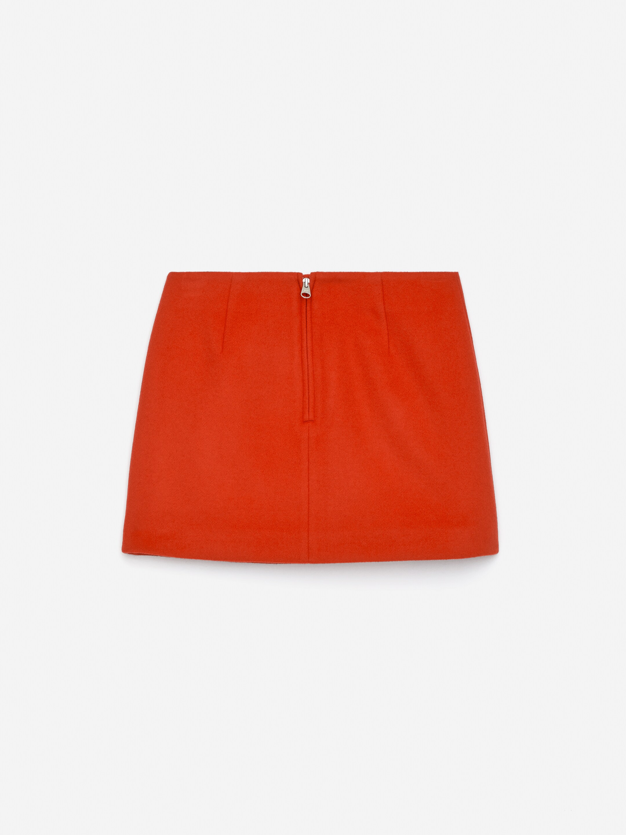 Wool-Blend Mini Skirt - Orange - Regular fit - Women - StillMedia/DescriptiveStillLife - 1