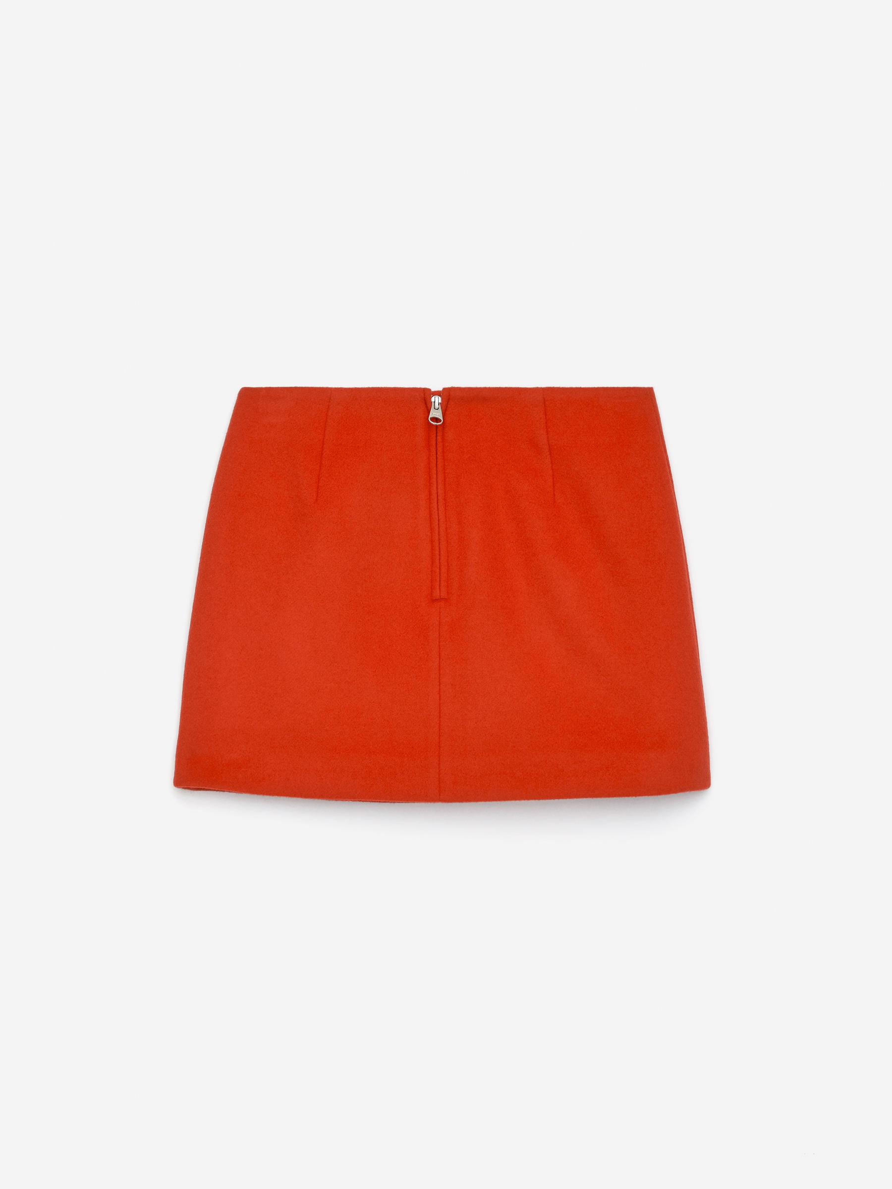 Minikjol i ullblandning - Röd - Regular fit - Women - StillMedia/DescriptiveStillLife - 1