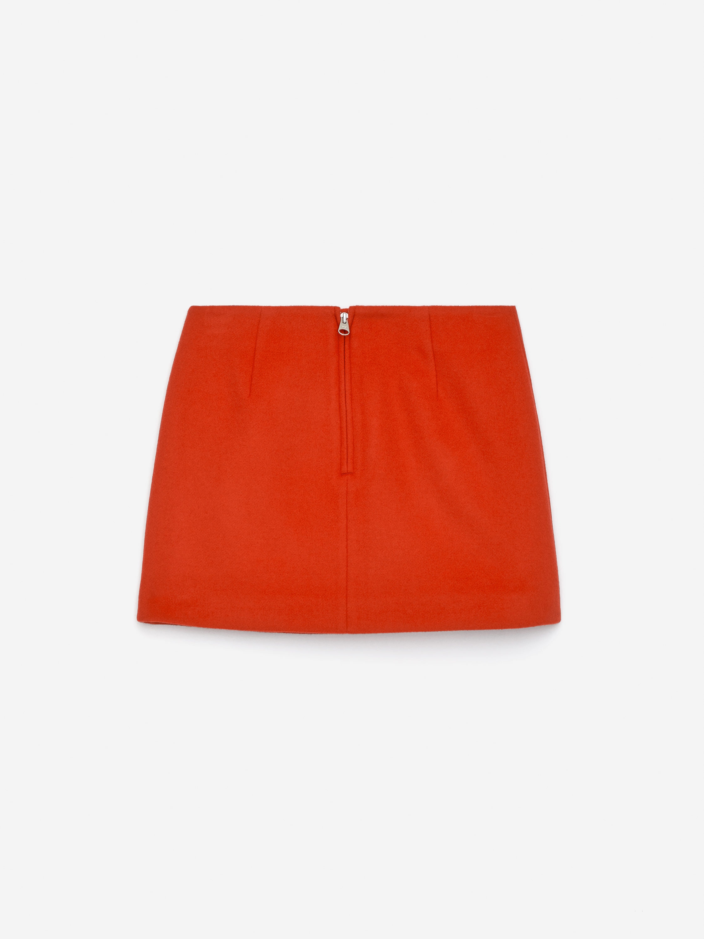 Wool-Blend Mini Skirt - Orange - Regular fit - Women - StillMedia/DescriptiveStillLife - 1