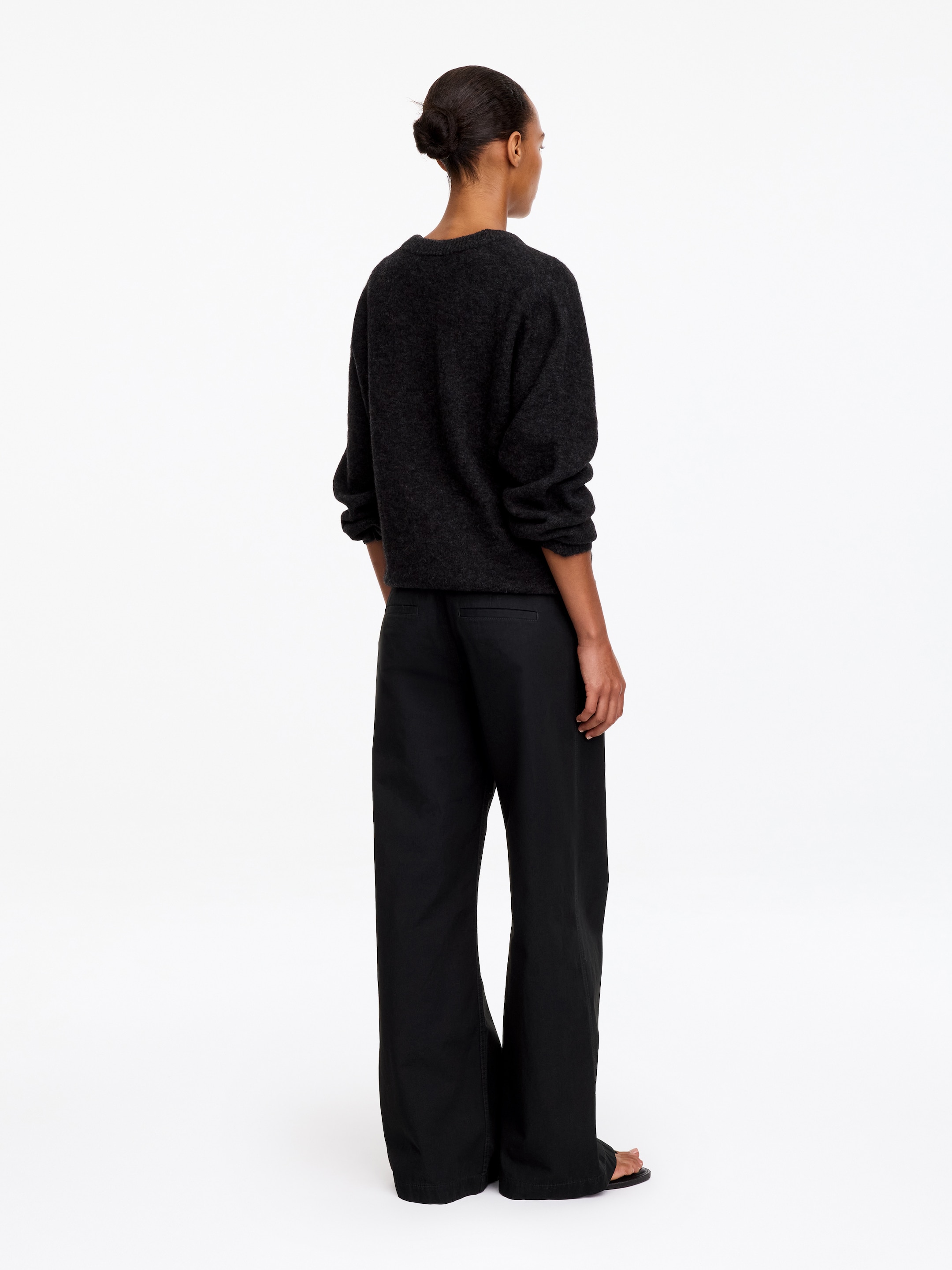 Cotton Chino Trousers - Black - Slim fit - women - StillMedia/Lookbook - 5