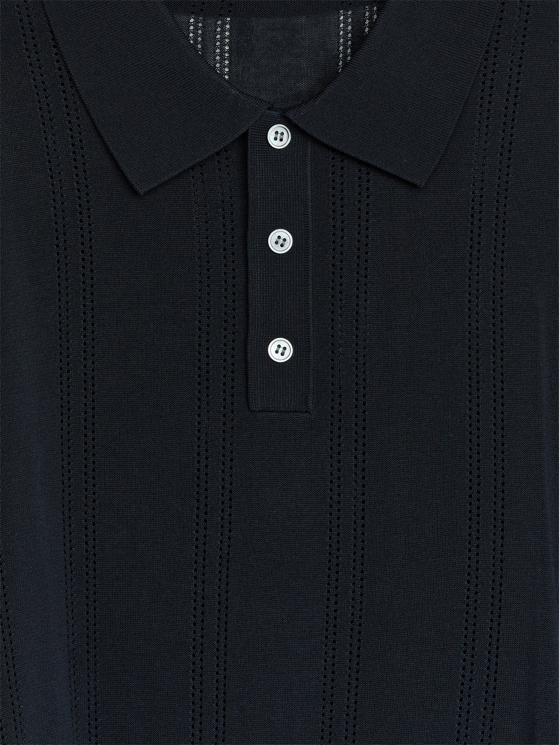 Poloshirt im Pointelle-Strick - Dunkelblau - Regular Fit - Herren - StillMedia/DescriptiveDetail - 1