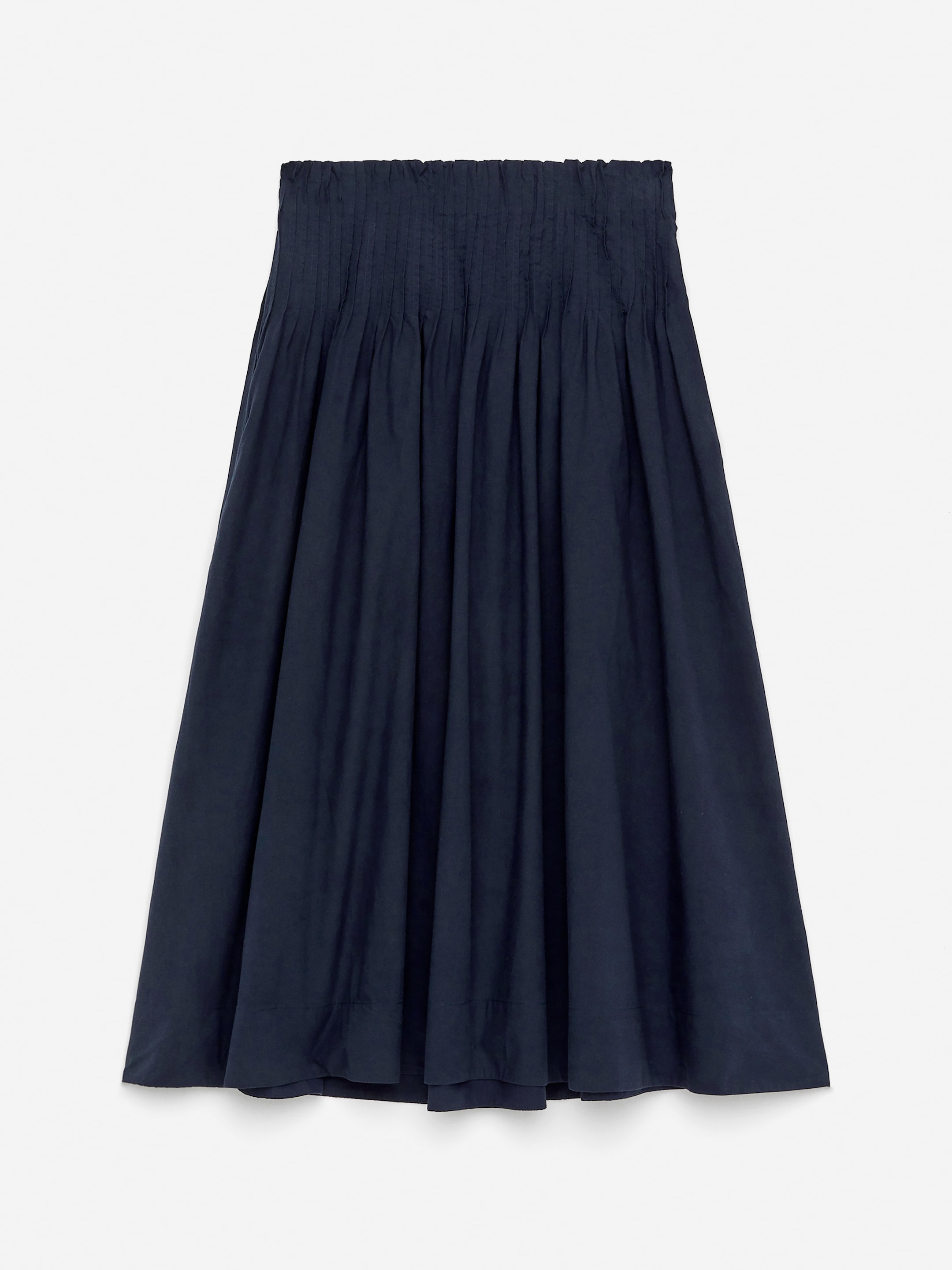 Pintuck Cotton Skirt - Dark Blue - Regular fit - Women - StillMedia/DescriptiveStillLife - 2