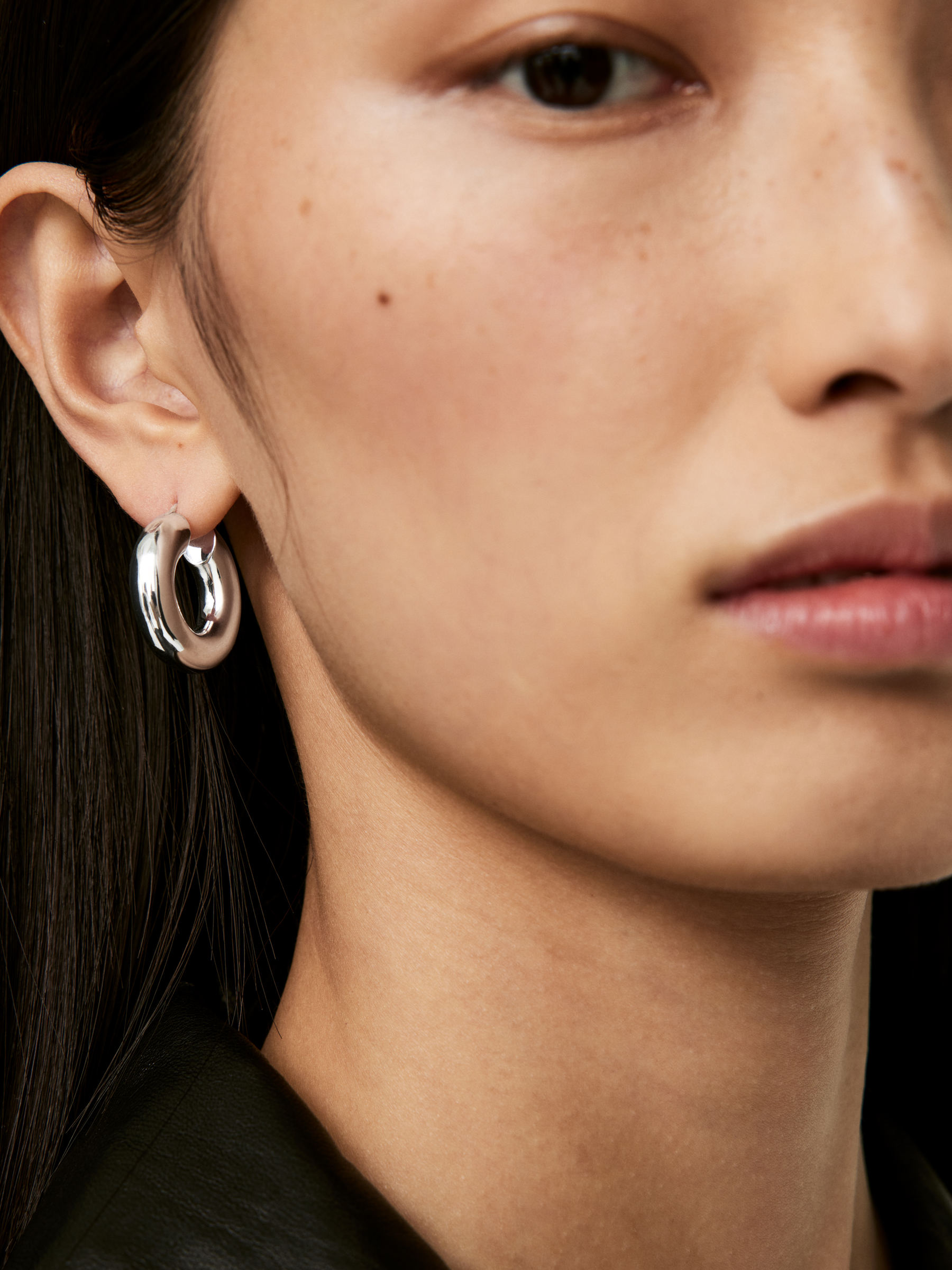Silver-Plated Hoop Earrings - Silver - Women - StillMedia/Lookbook - 6