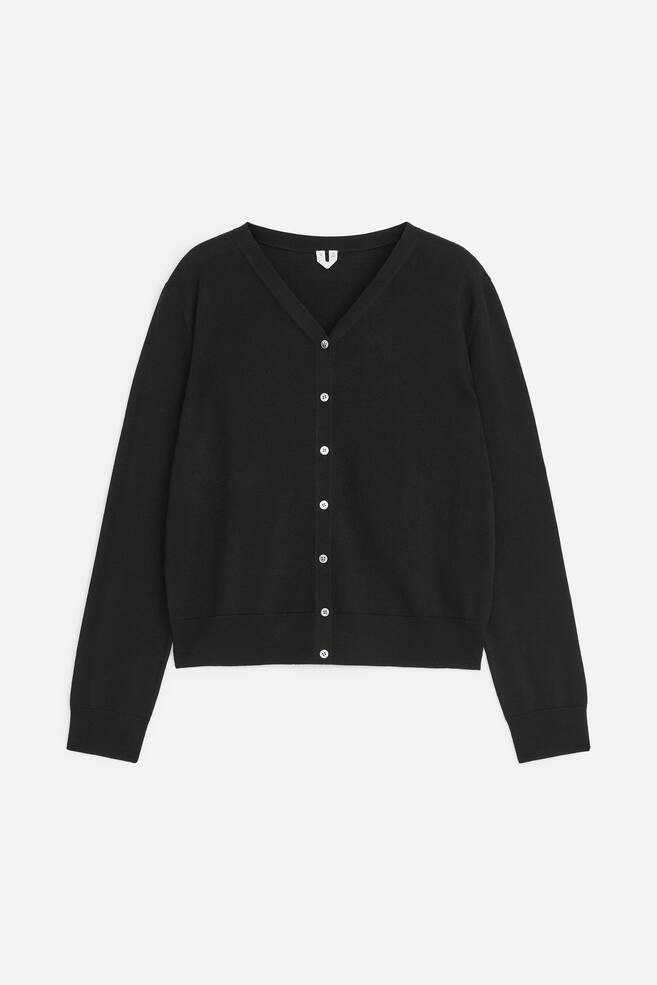 Gilet en laine mérinos - Noir/Blanc cassé - 1
