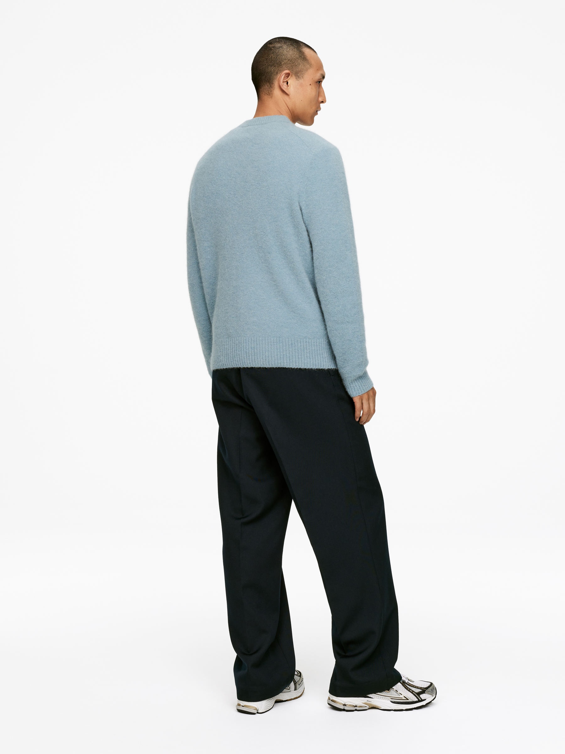 Alpaca-Merino Blend Jumper - Bleu poudré - Regular fit - Homme - StillMedia/Lookbook - 6