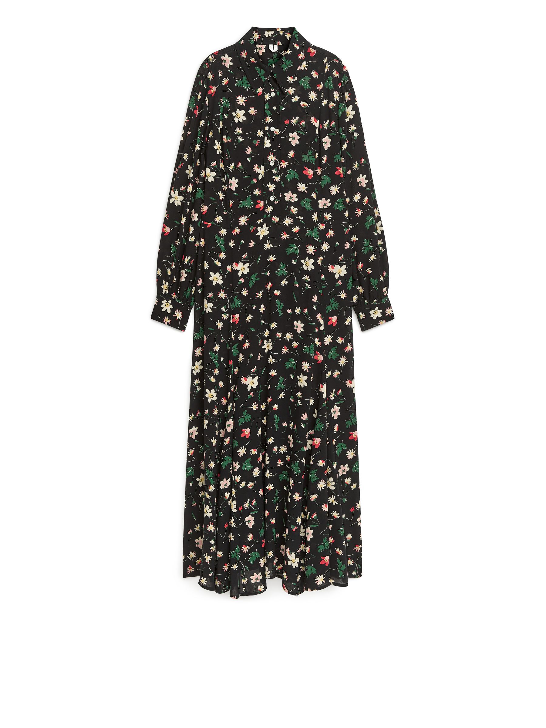 Florales Hemdkleid - Schwarz/Bunt - Regular Fit - Damen - StillMedia/DescriptiveStillLife - 1